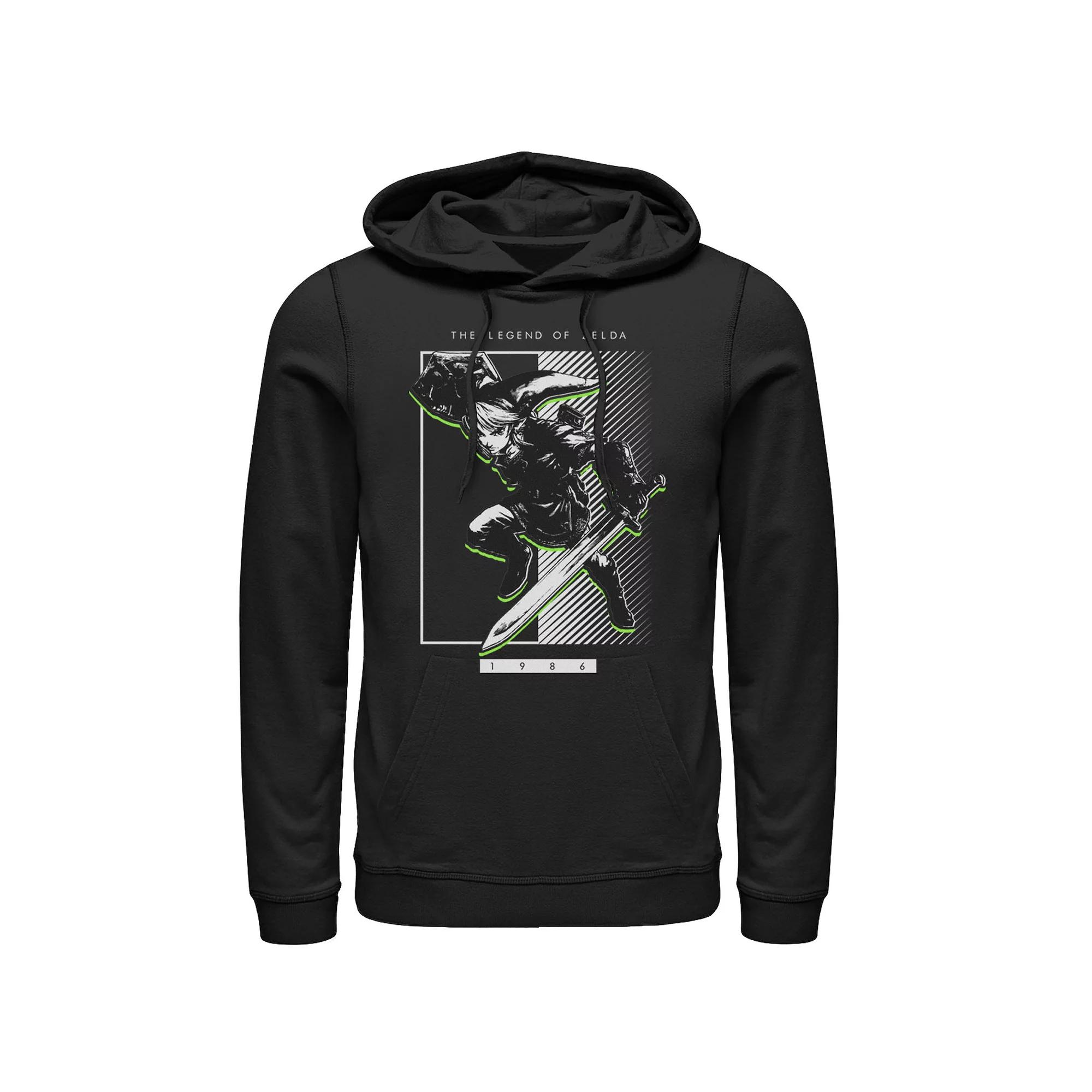 Men's Nintendo The Legend Of Zelda Higlighted Portrait Hoodie, Size: XXL, Black Product Image