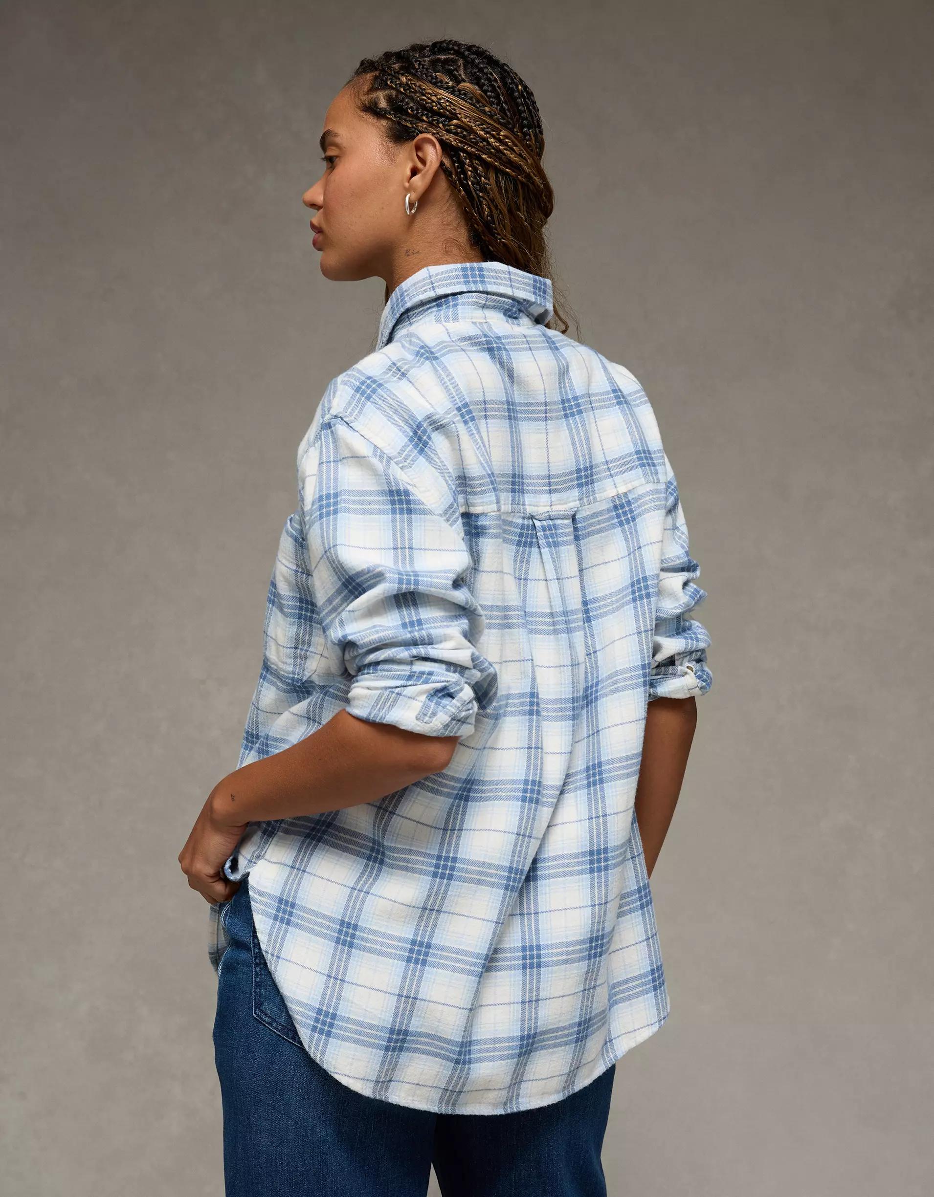 AE Oversized Flannel Shirt Product Image