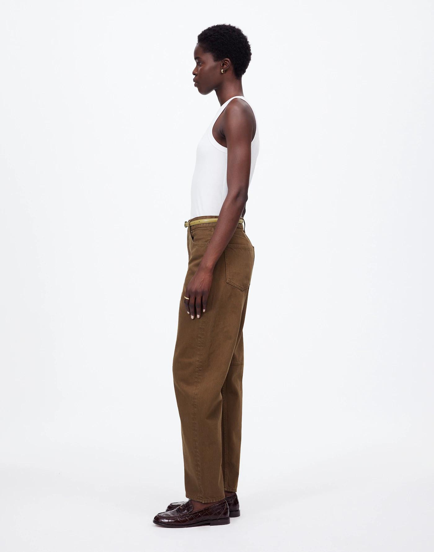 The Petite Darted Barrel-Leg Jean in Garment Dye Product Image