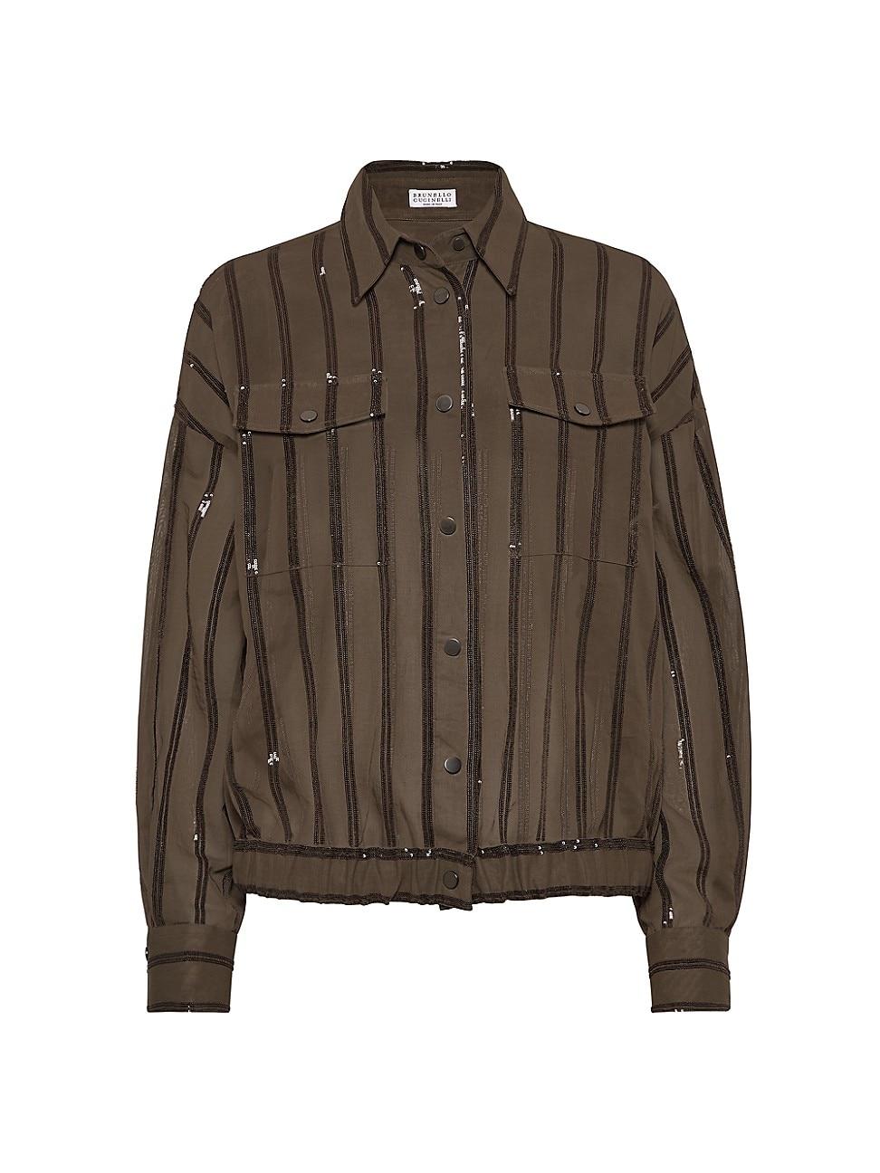 Womens Cotton Organza Outerwear Jacket Product Image