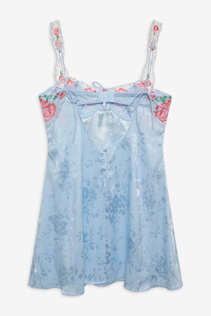 Vintage Rose Eyelet Slip — Blue Product Image