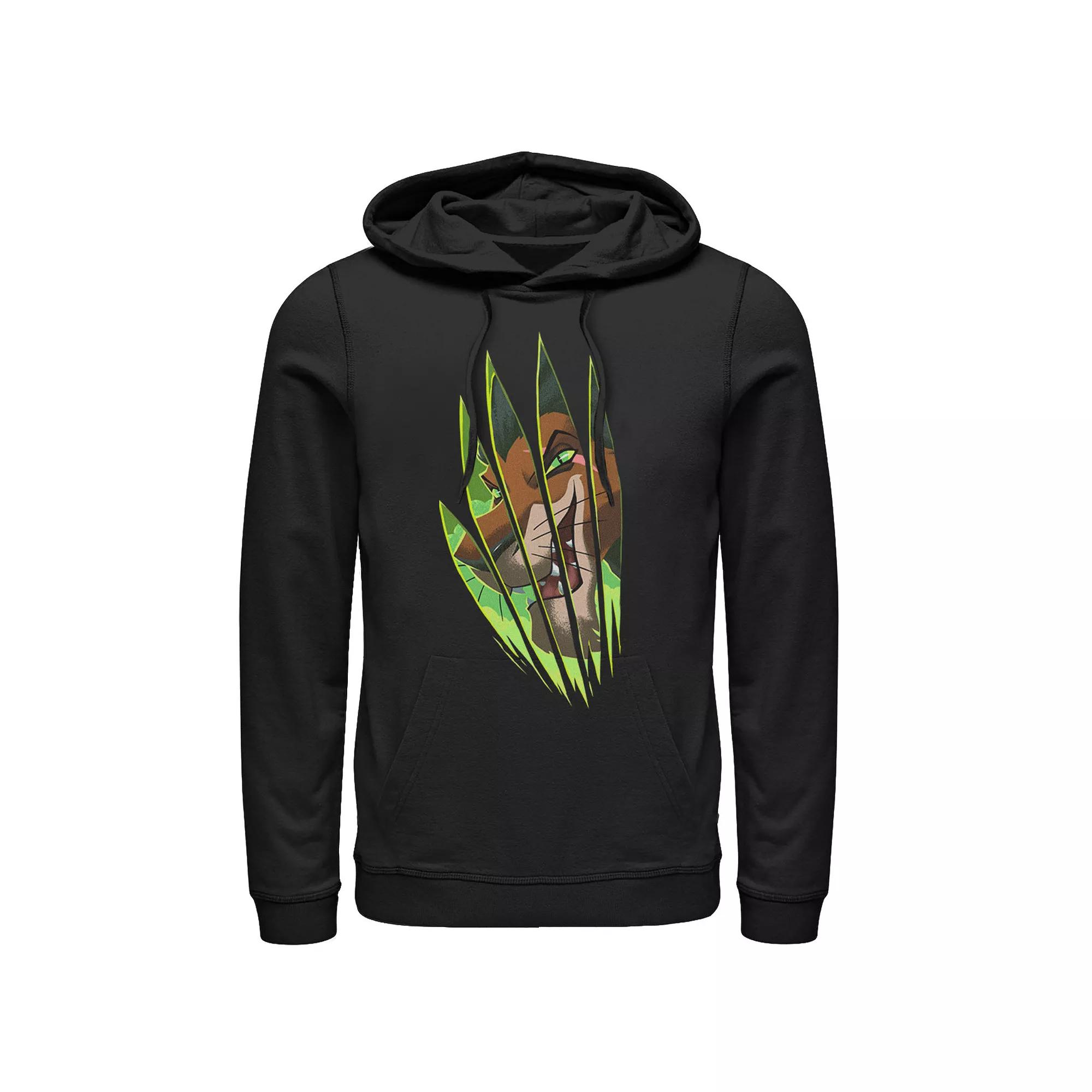 Disney's Lion King Scar Slash Portrait Men's Hoodie, Size: XL, Black Product Image