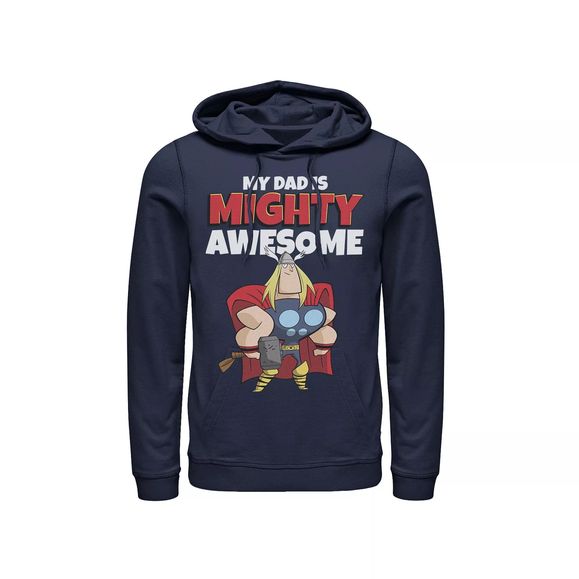 Men's Marvel Father's Day My Dad Is Mighty Awesome Thor Portrait Hoodie,  Product Image