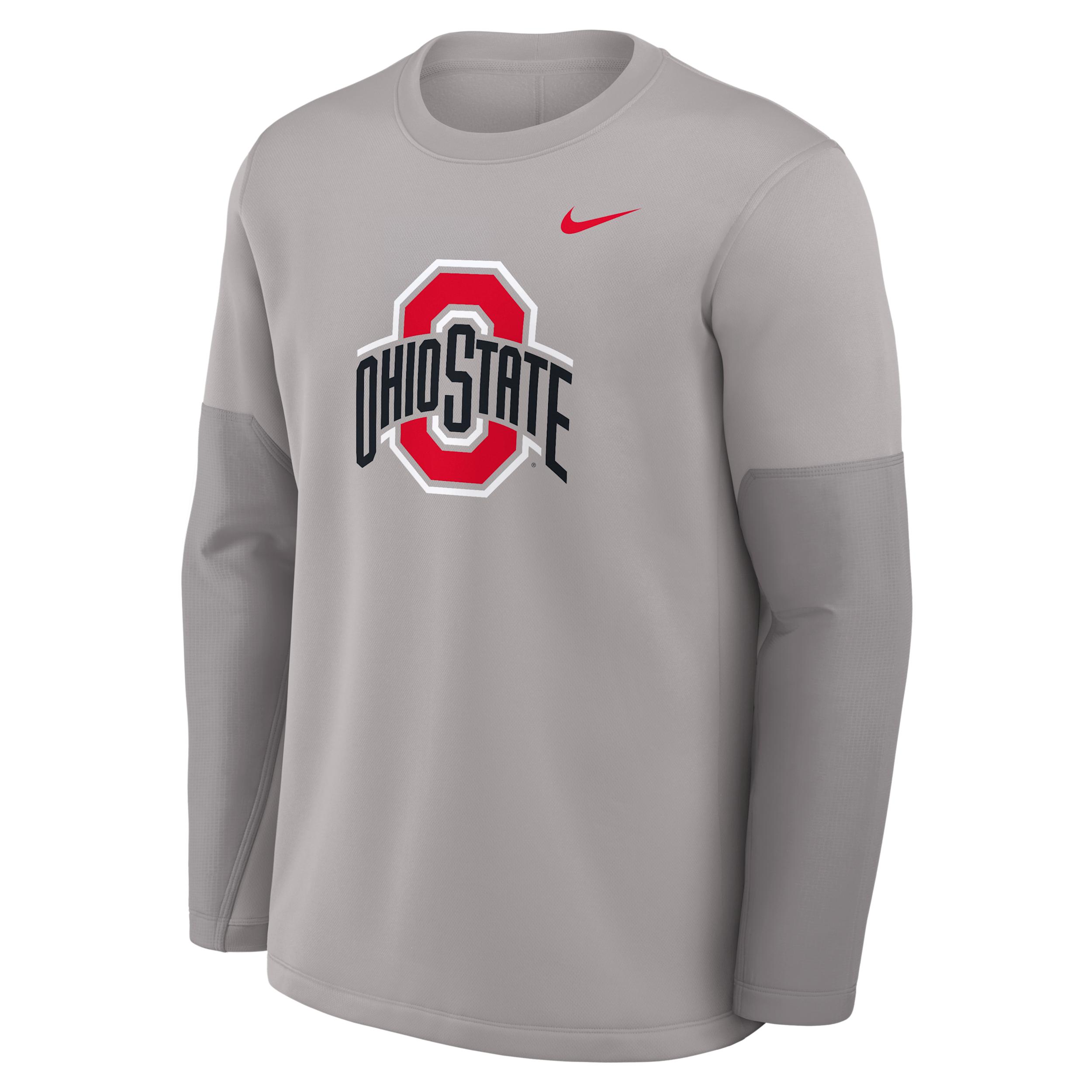 Ohio State Sideline Coach Nike Mens Therma-FIT College Long-Sleeve T-Shirt | 03BR166NOH-6P4 Product Image