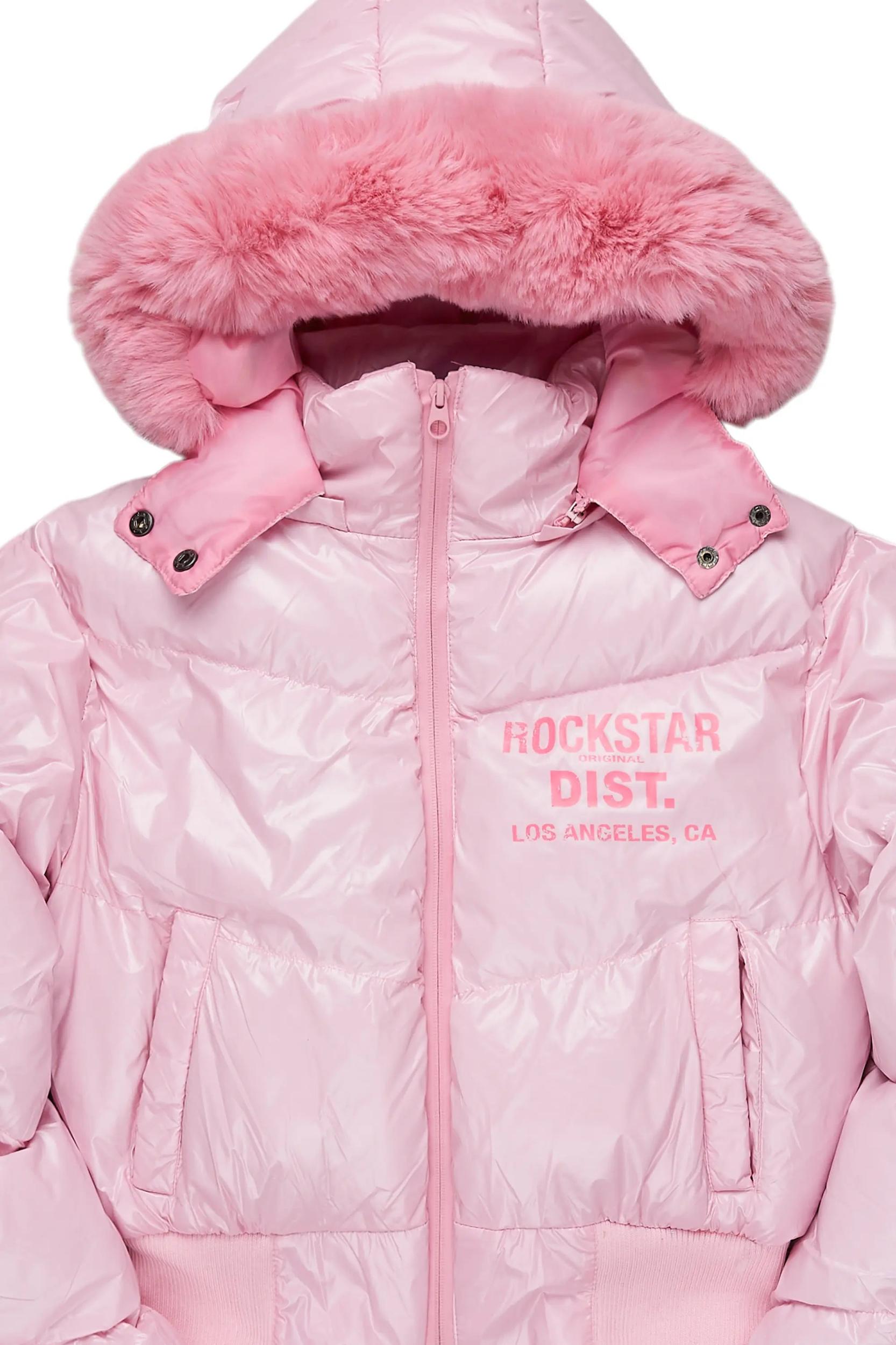 Moncia Pink Puffer Jacket Female Product Image