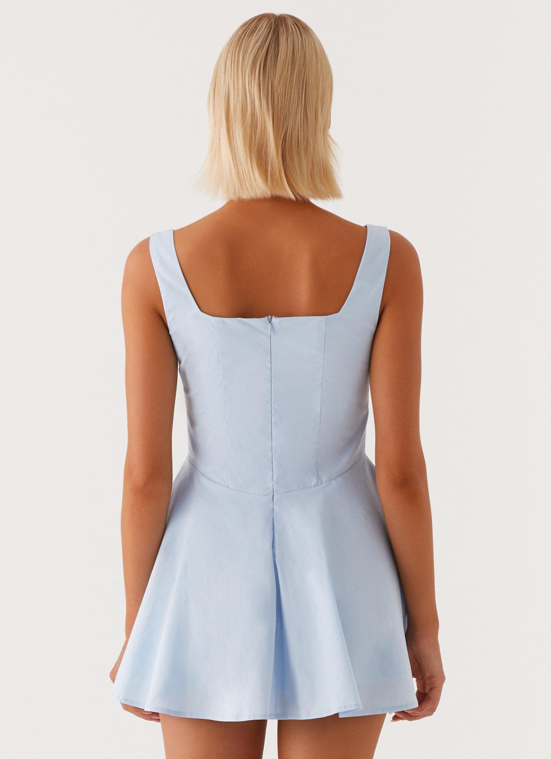 The Isle Mini Dress - Blue Product Image