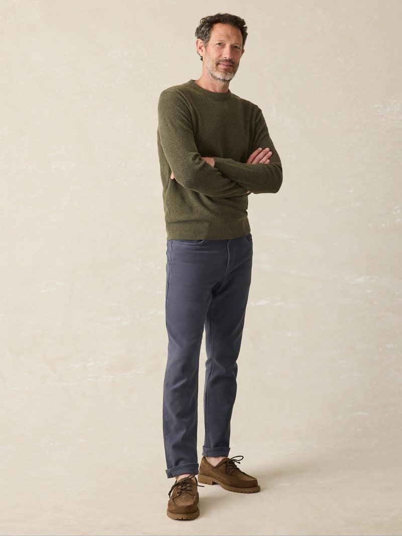 Stretch Terry 5-Pocket Pant - Navy Product Image