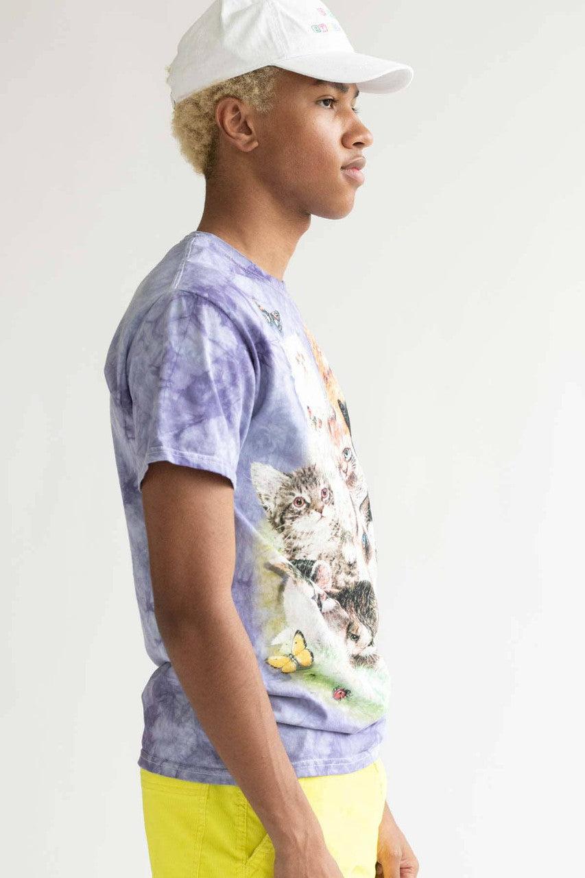 Kittens & Butterflies Tie Dye T-Shirt Product Image