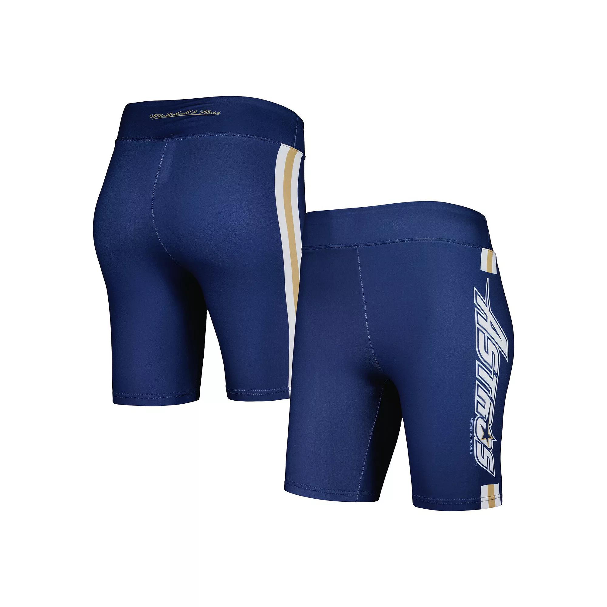 Women's Mitchell & Ness Navy Houston Astros Biker Shorts, Size: XL, Blue Product Image