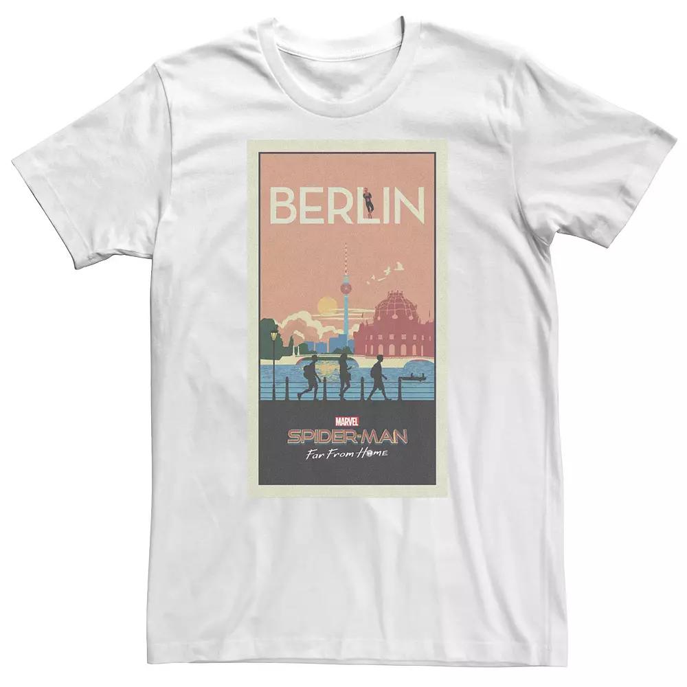 Big & Tall Marvel Spider-Man Far From Home Berlin Abstract Movie Poster Tee, Men's,  Product Image