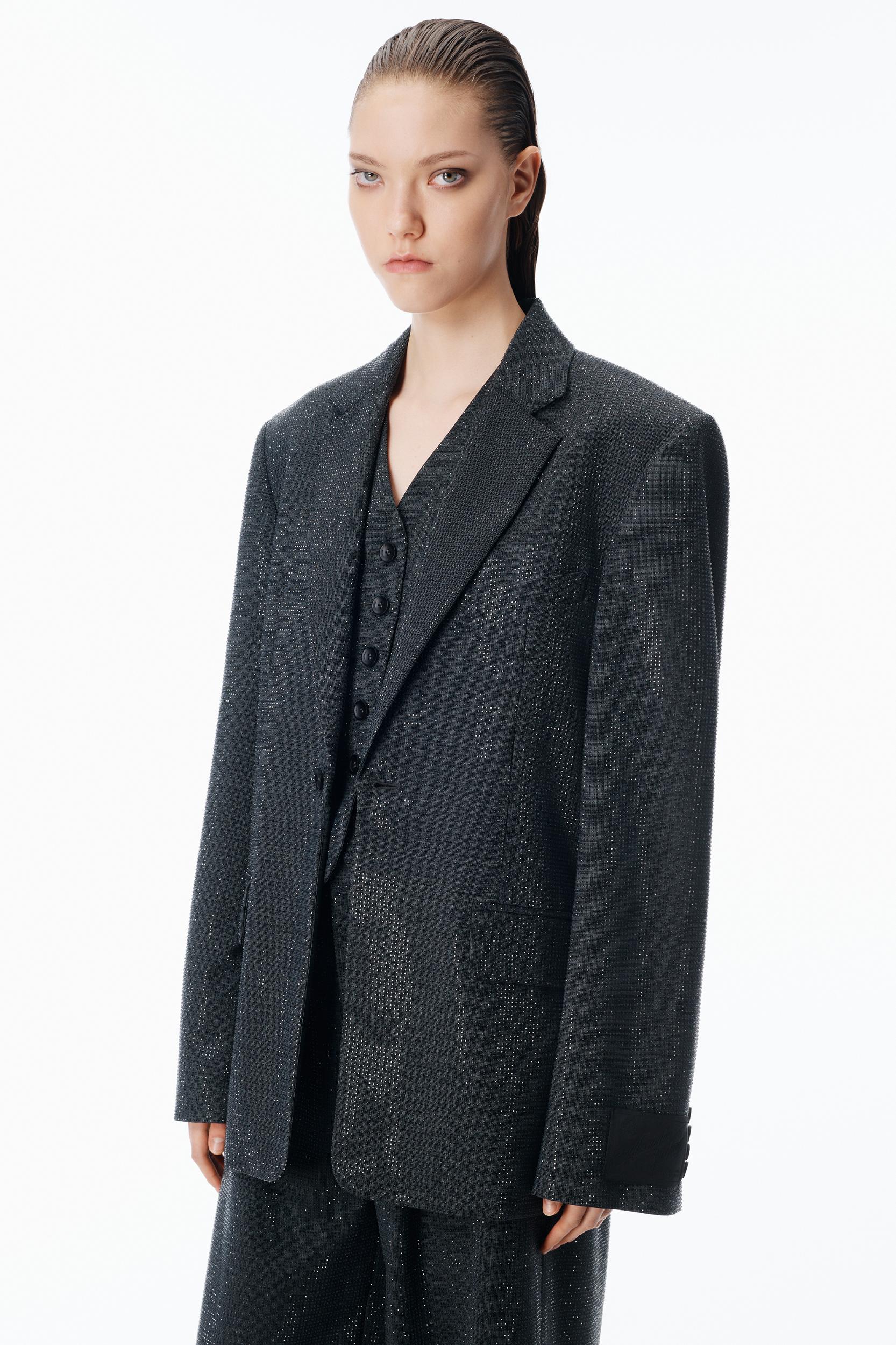 Boxy Blazer In Wool Mohair Oversized Product Image