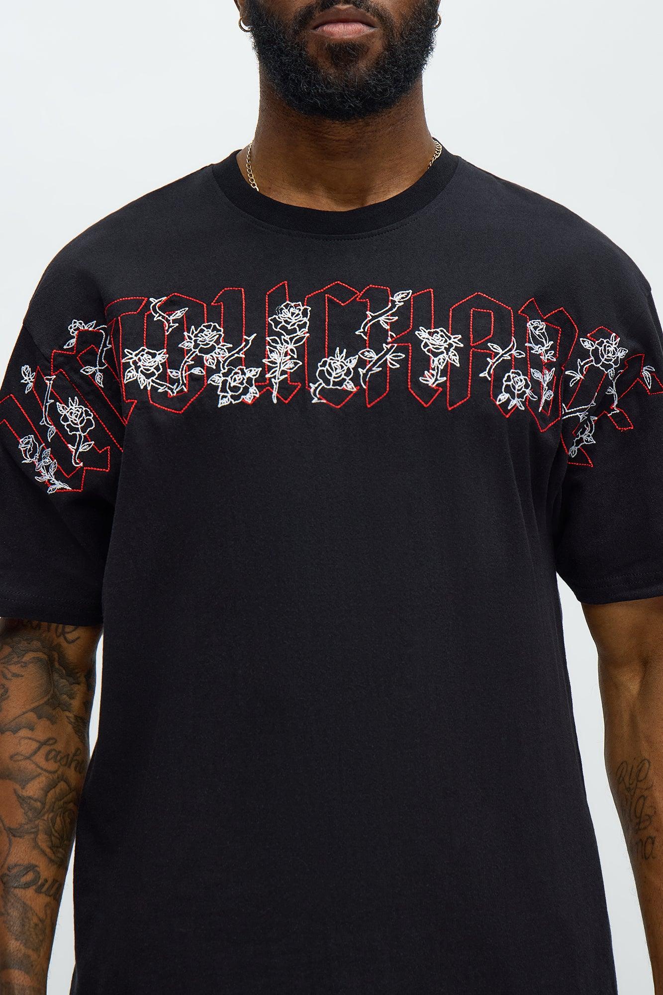 Rose Bundle Short Sleeve Tee - Black Male Product Image