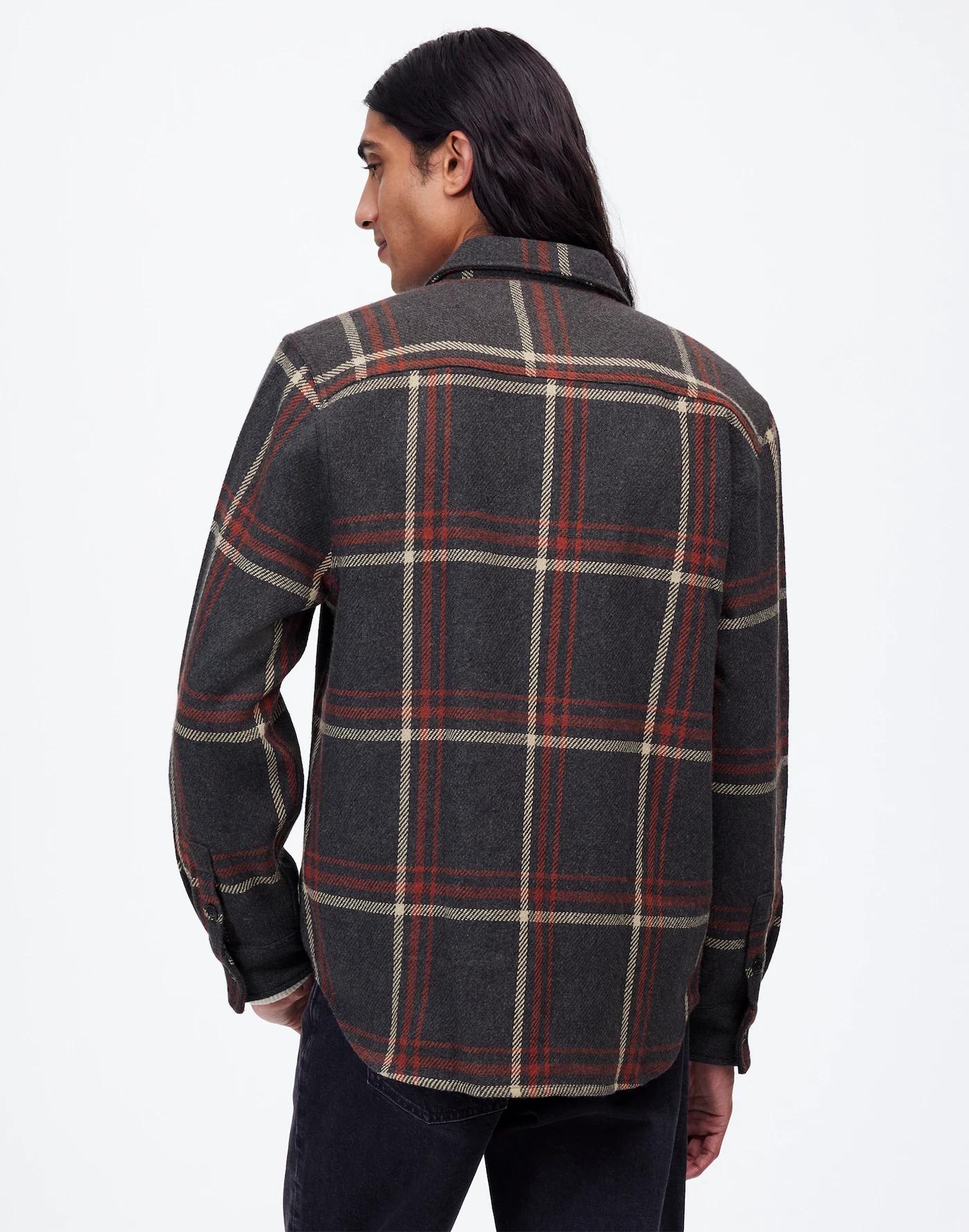 Brushed Easy Shirt-Jacket in Italian Fabric Product Image