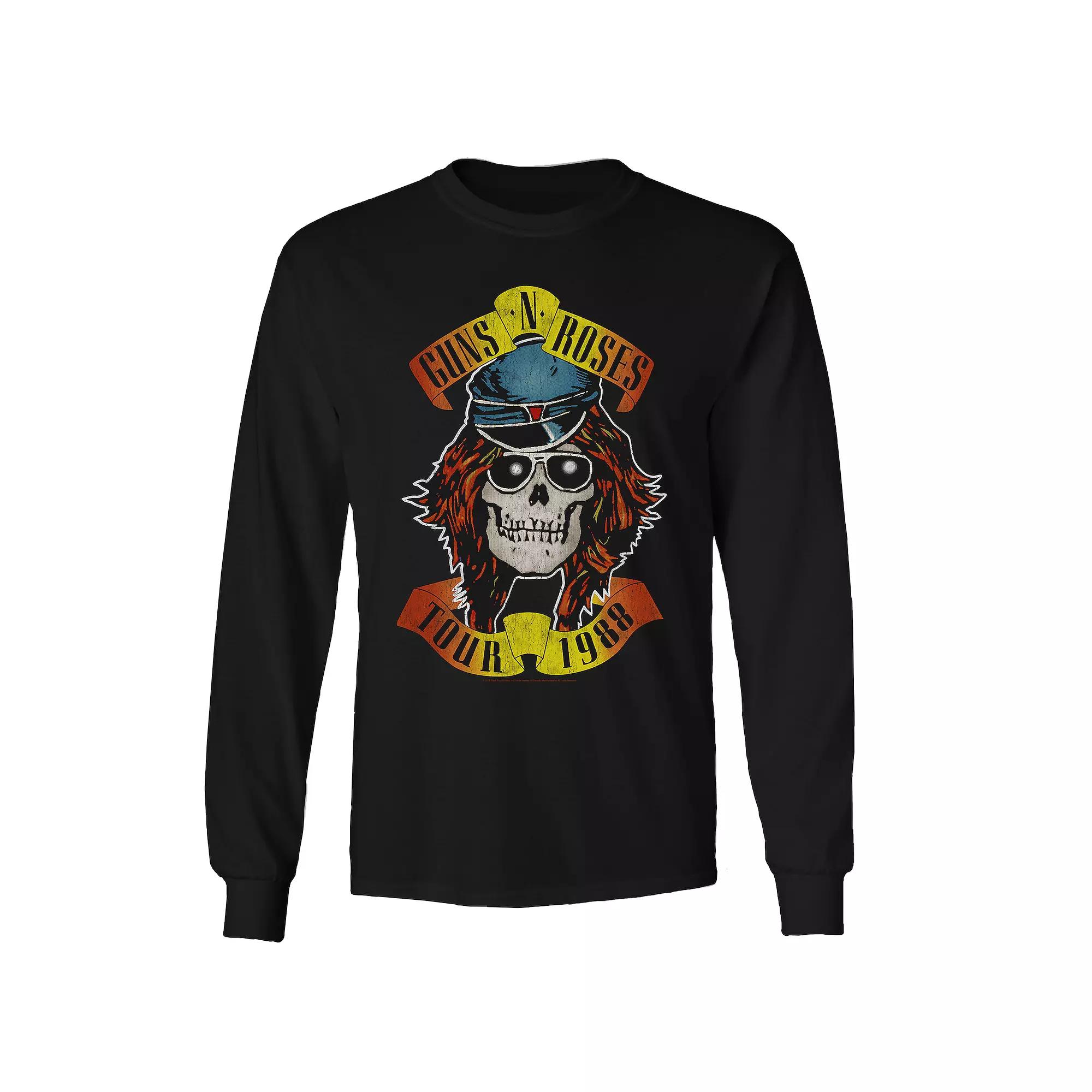 Men's Guns n' Roses Tour 88 Long Sleeve Tee, Size: XXL, Black Product Image