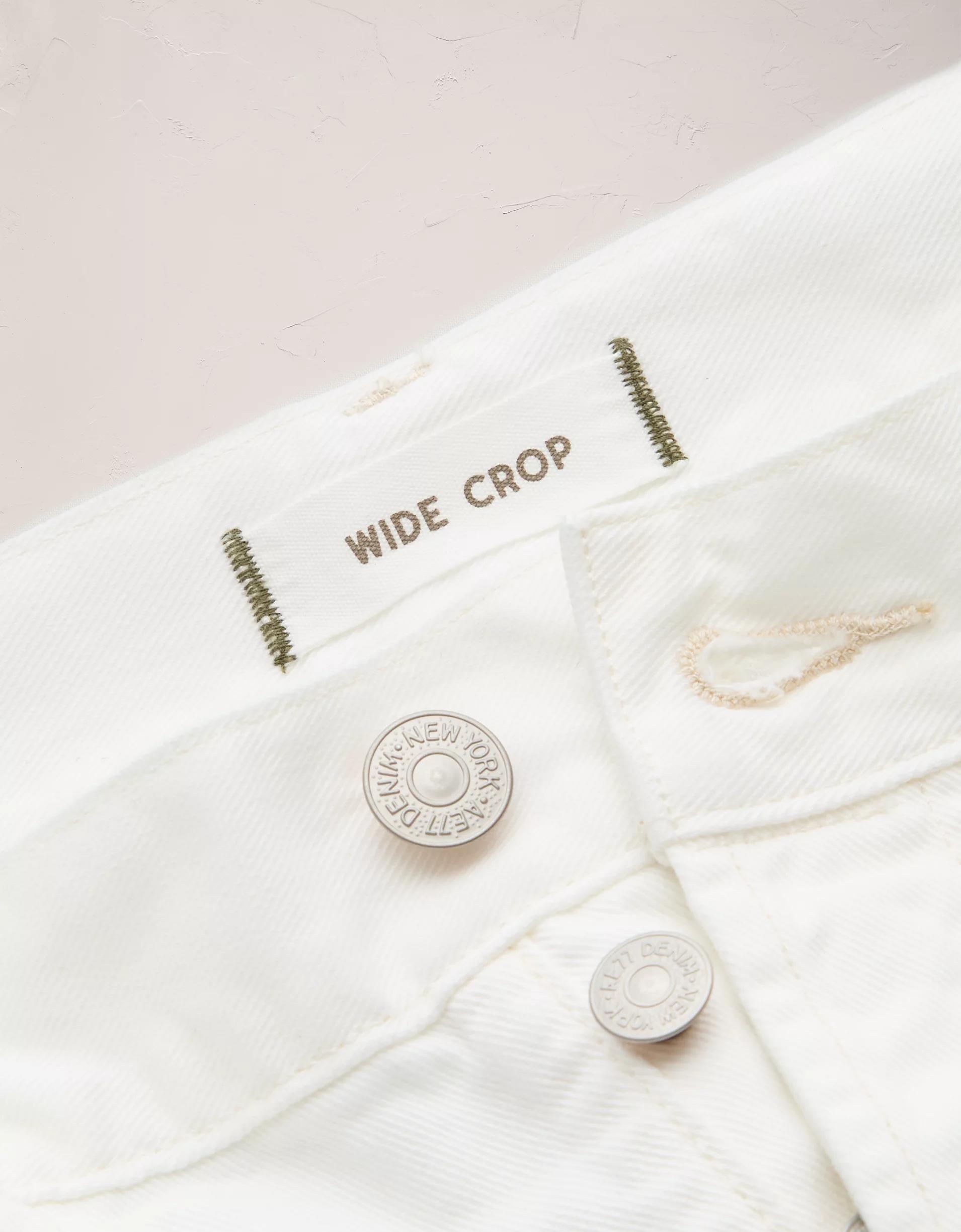 AE77 Premium Wide Crop Cuff Jean Product Image