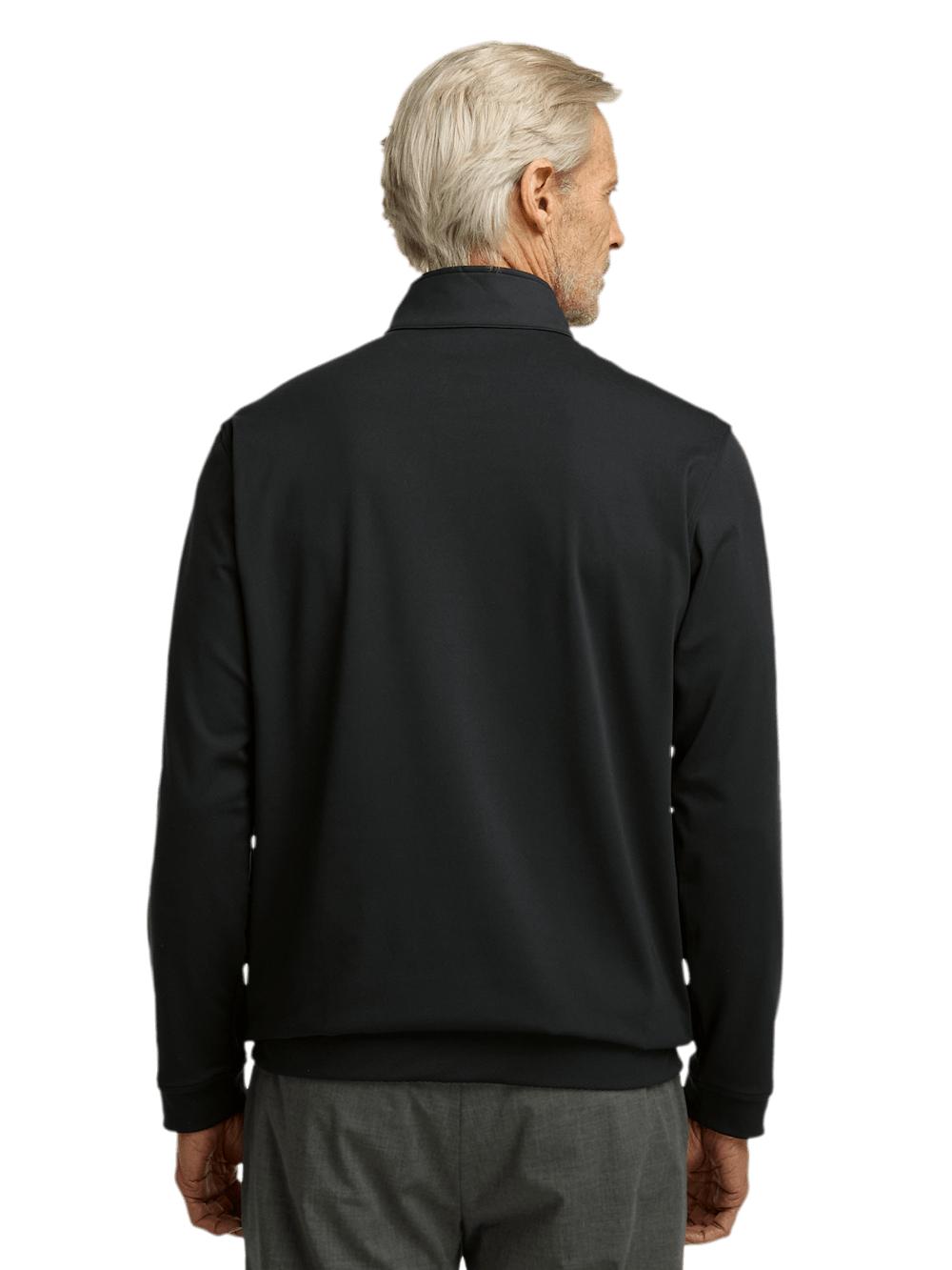 Performance Blend Quarter Zip Mock Neck - Black Product Image
