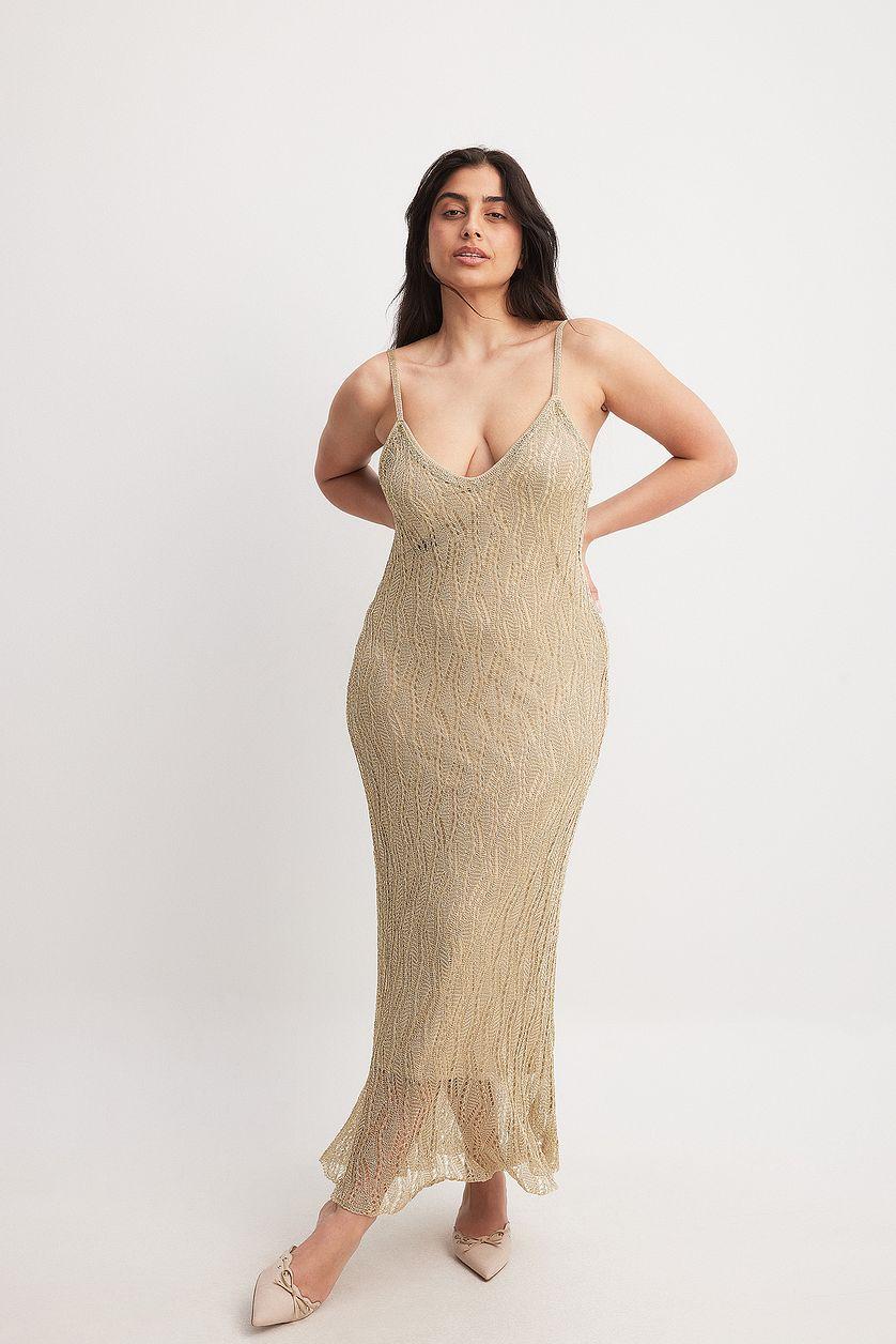 Back Detail Knitted Maxi Dress Product Image