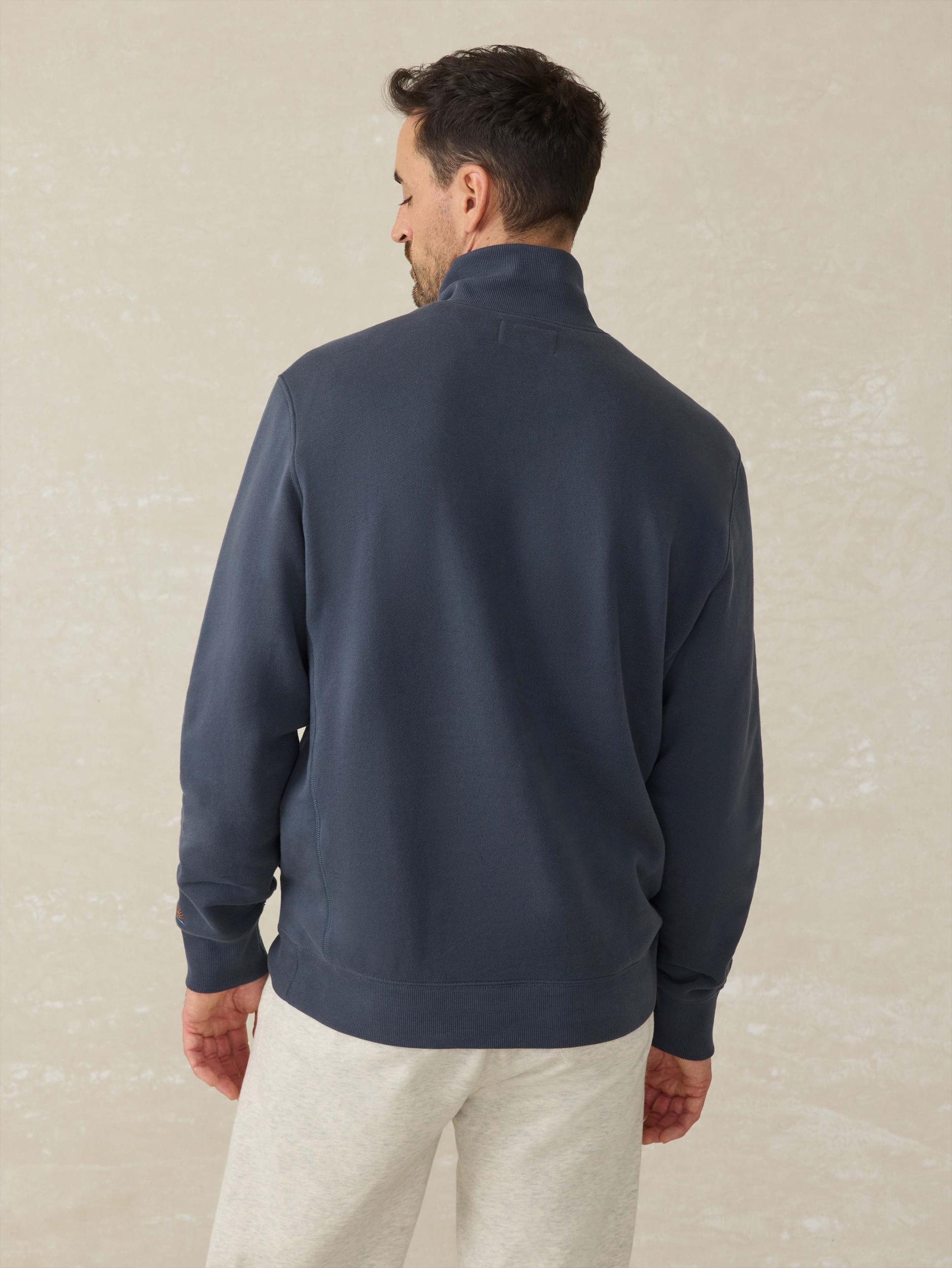 High Standard Fleece Quarter Zip - Blue Nights Surf Stripe Male Product Image