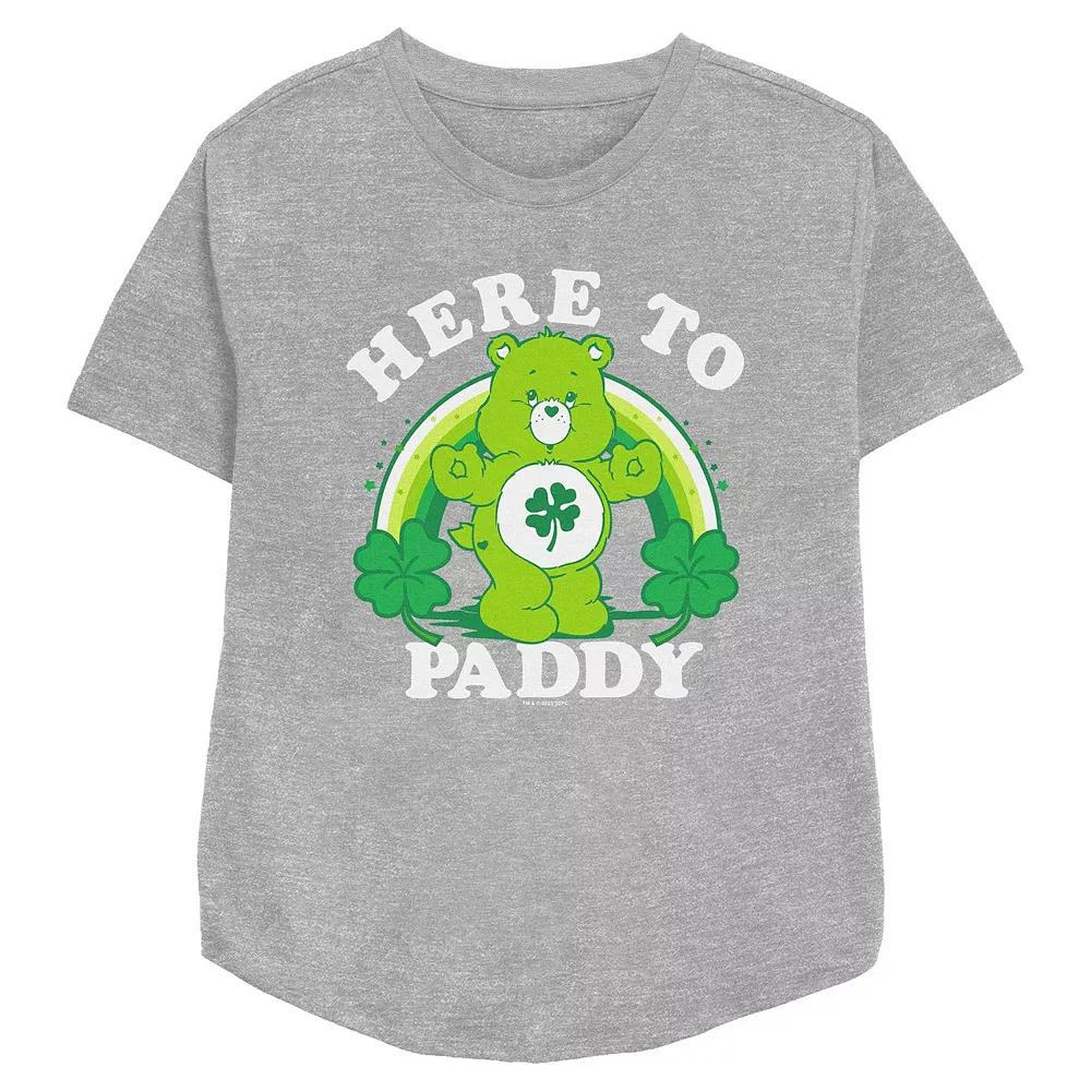 Women's Care Bears Good Luck Bear Here To Paddy Relaxed Fit Graphic Tee,  Product Image