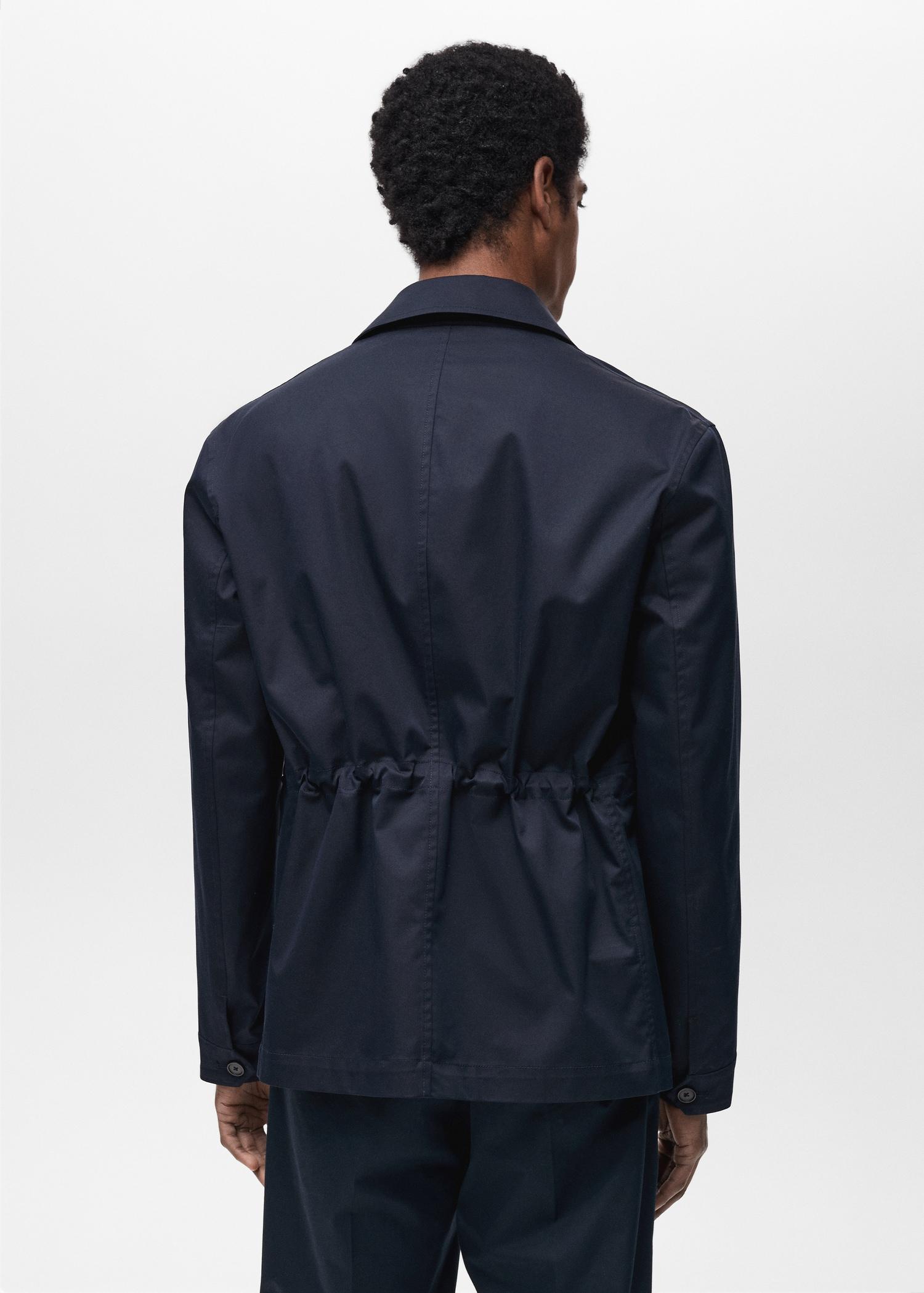 Water-repellent cotton jacket - Men | MANGO USA Product Image