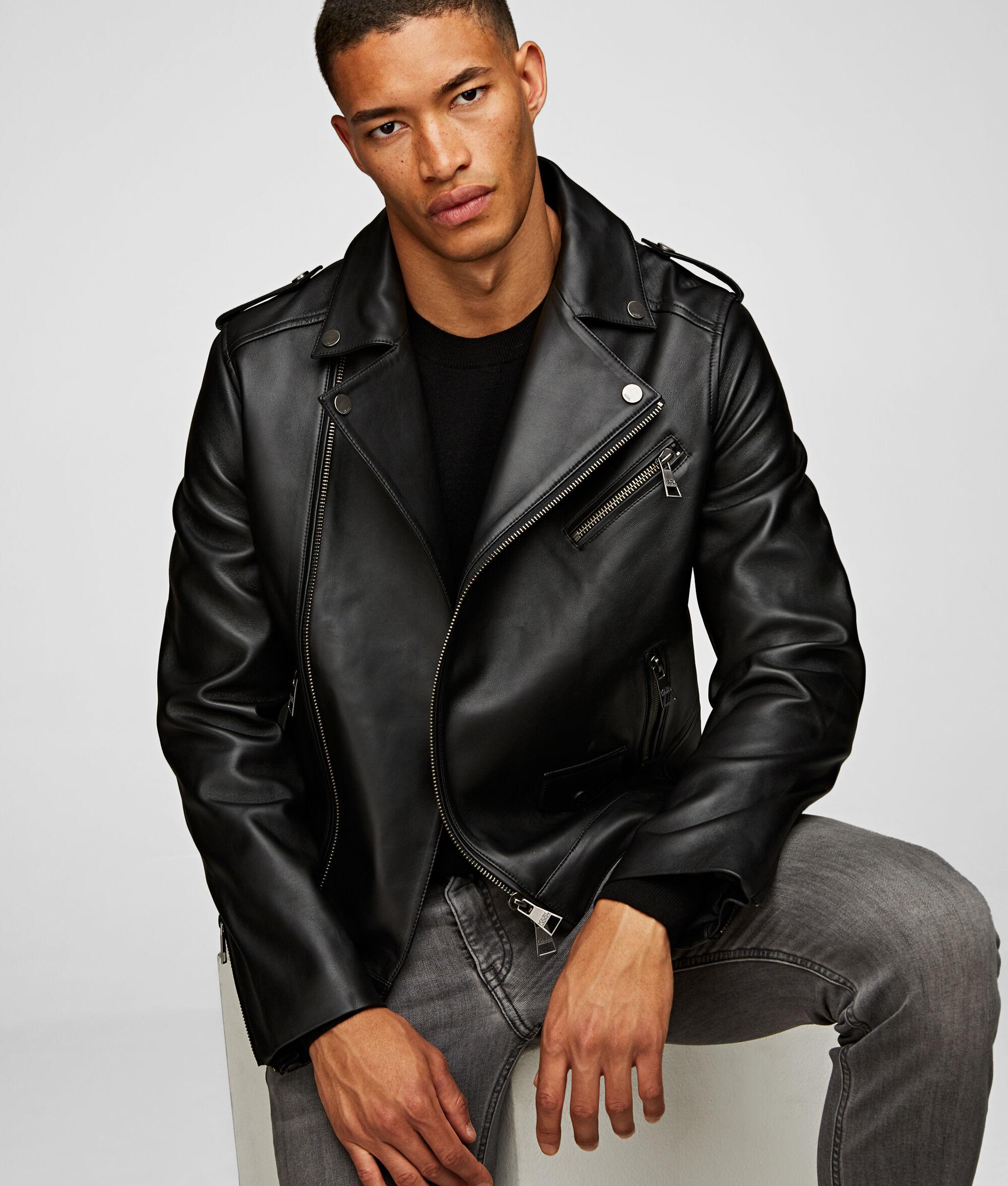 LEATHER BIKER JACKET Product Image