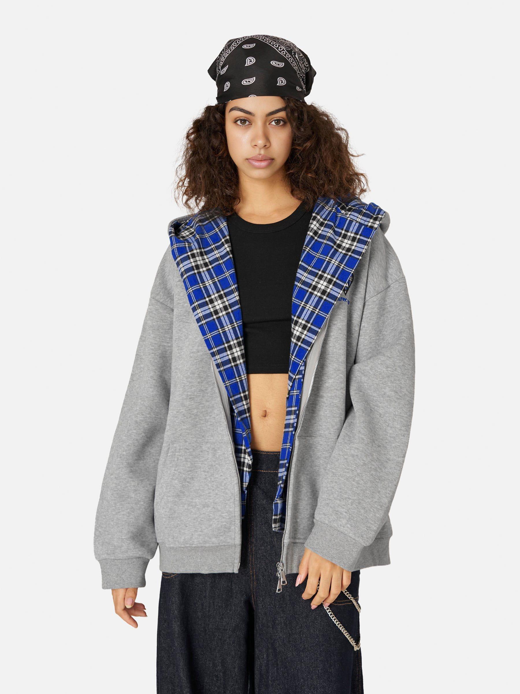 Aelfric Eden Oversized Plaid Hoodie Product Image