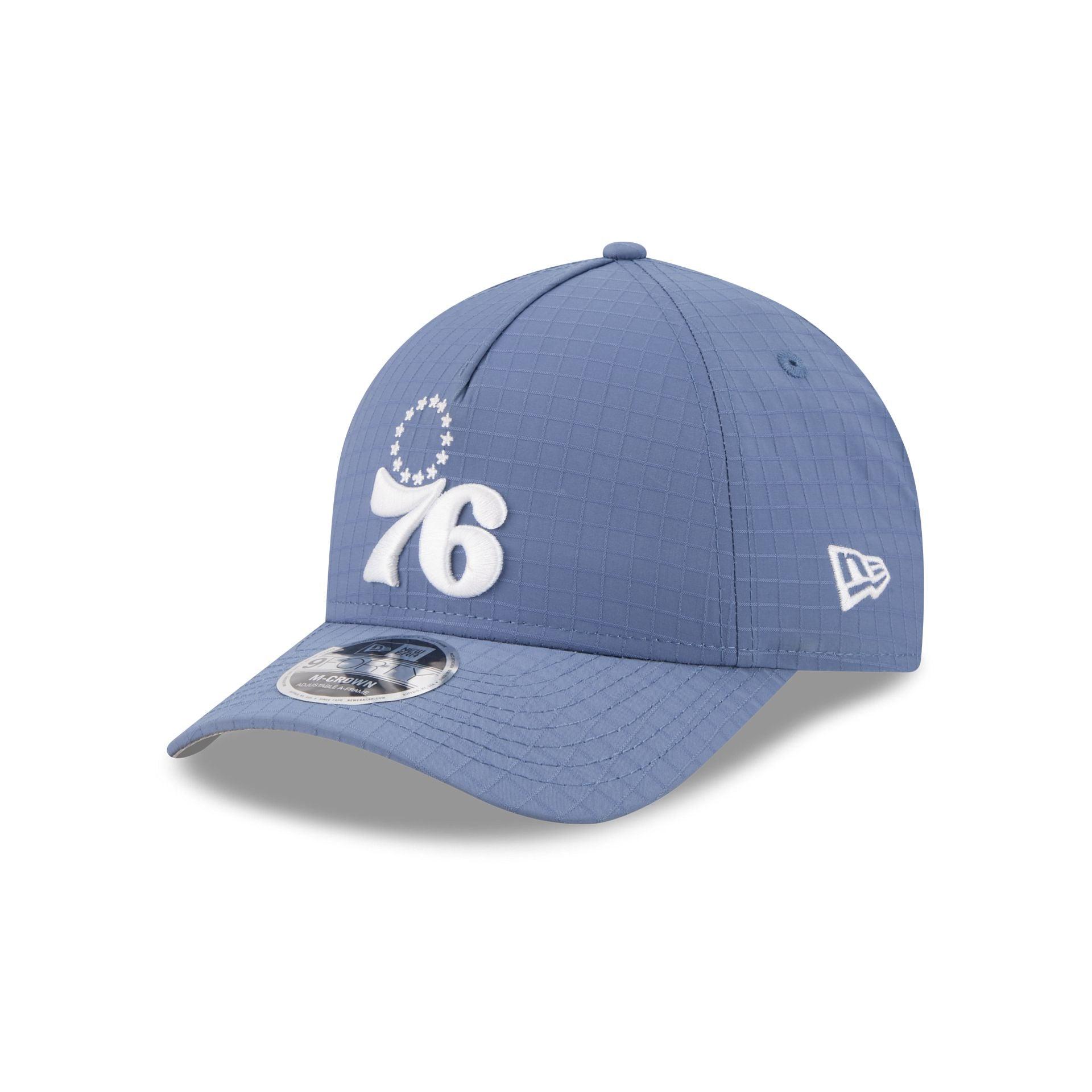 Philadelphia 76ers Blue Ripstop 9FORTY M-Crown A-Frame Snapback Hat Male Product Image