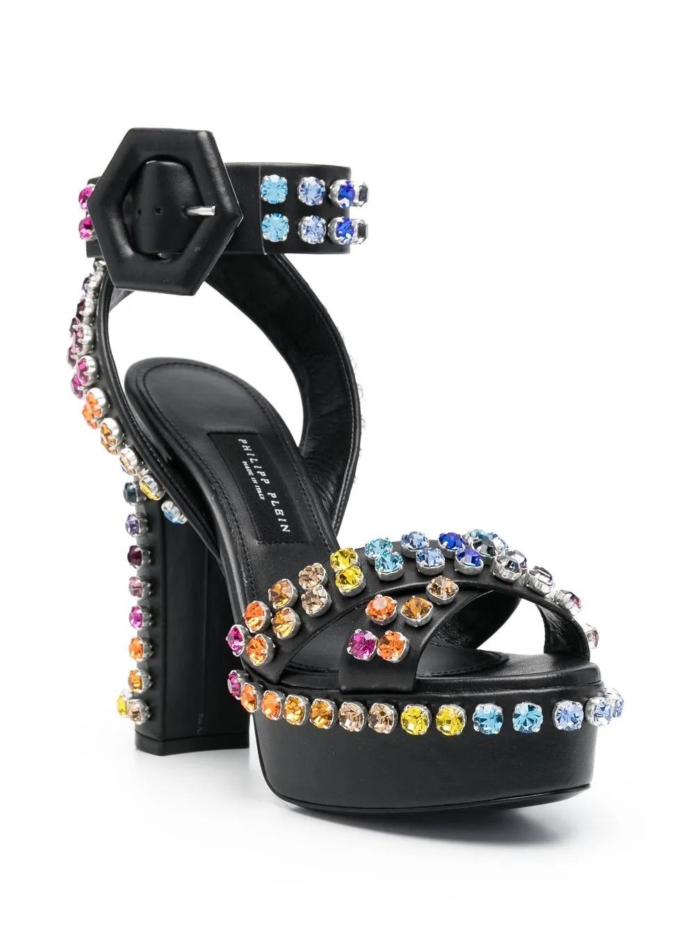 135mm crystal-embellished platform sandals Product Image