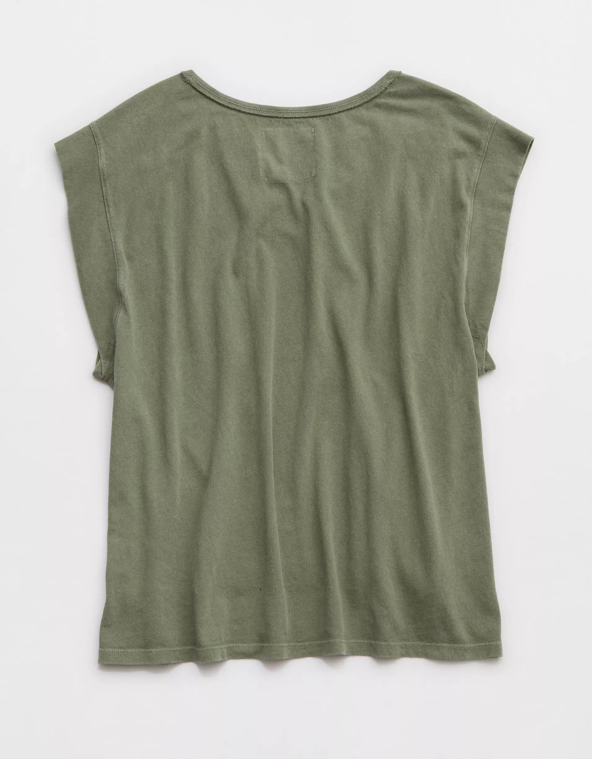 Aerie Summer Breeze Notch Neck T-Shirt Product Image