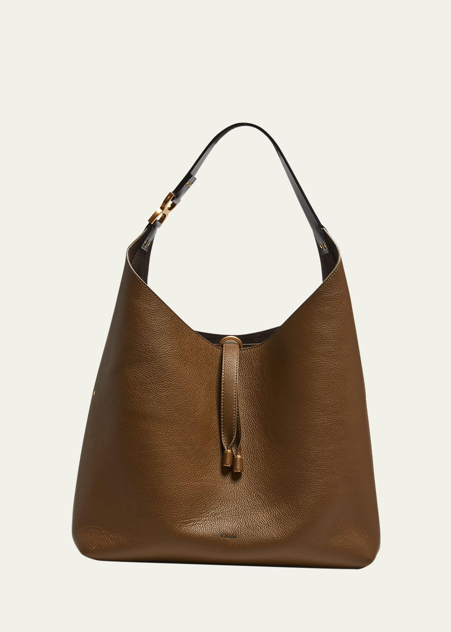 Marcie Hobo Bag in Grained Leather Product Image