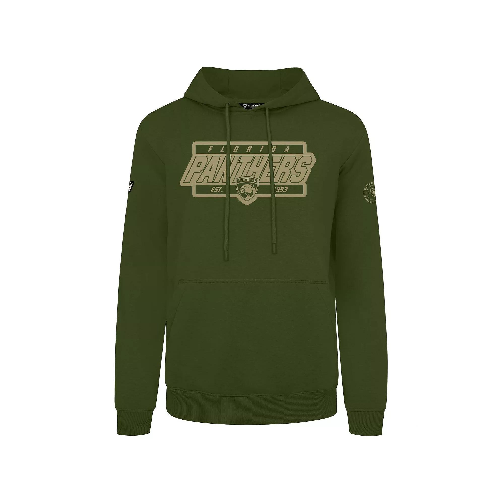Men's Levelwear Olive Florida Panthers Podium Pullover Hoodie,  Product Image