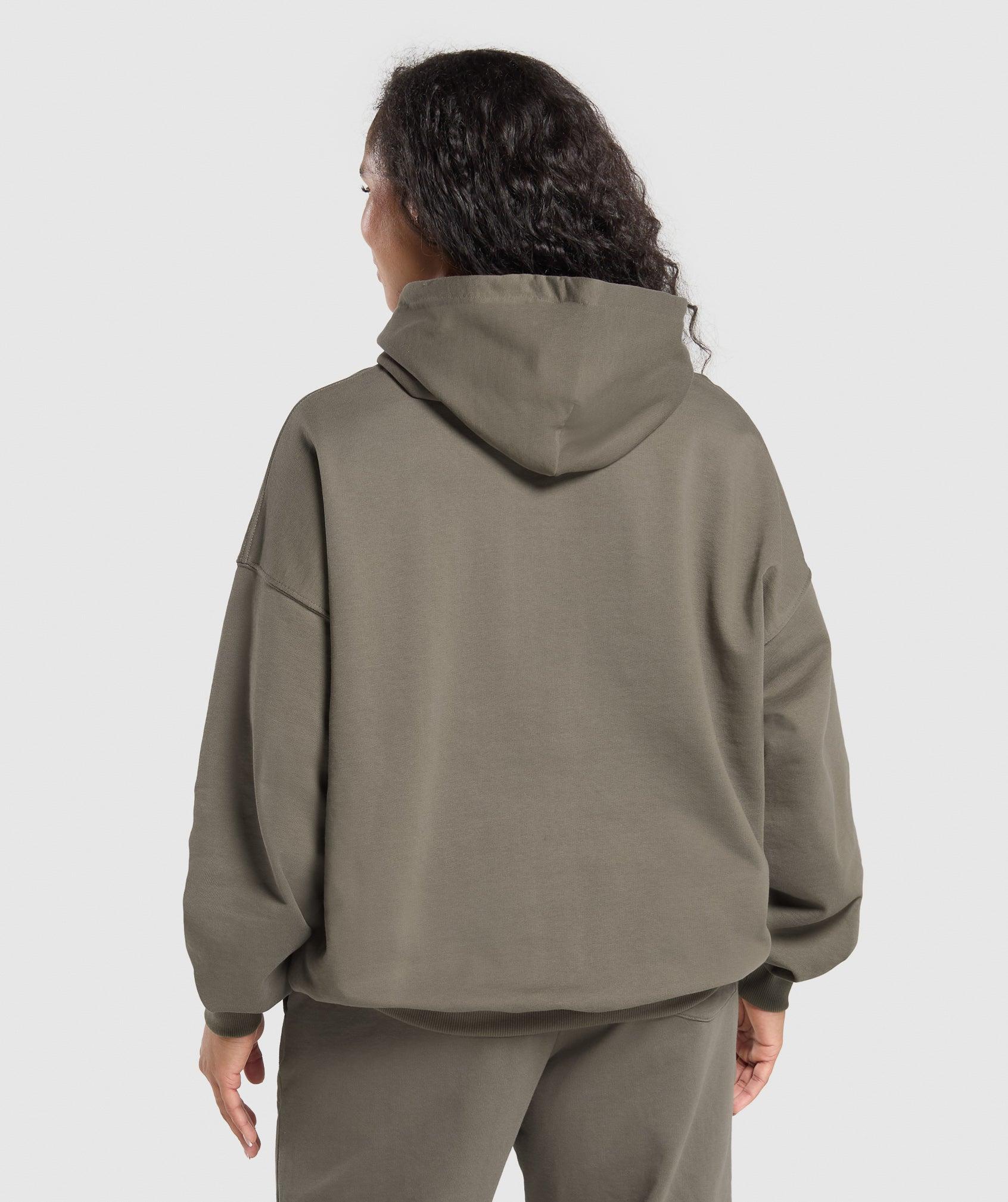 Gymshark Campus Classics Graphic Hoodie - Camo Brown Female Product Image