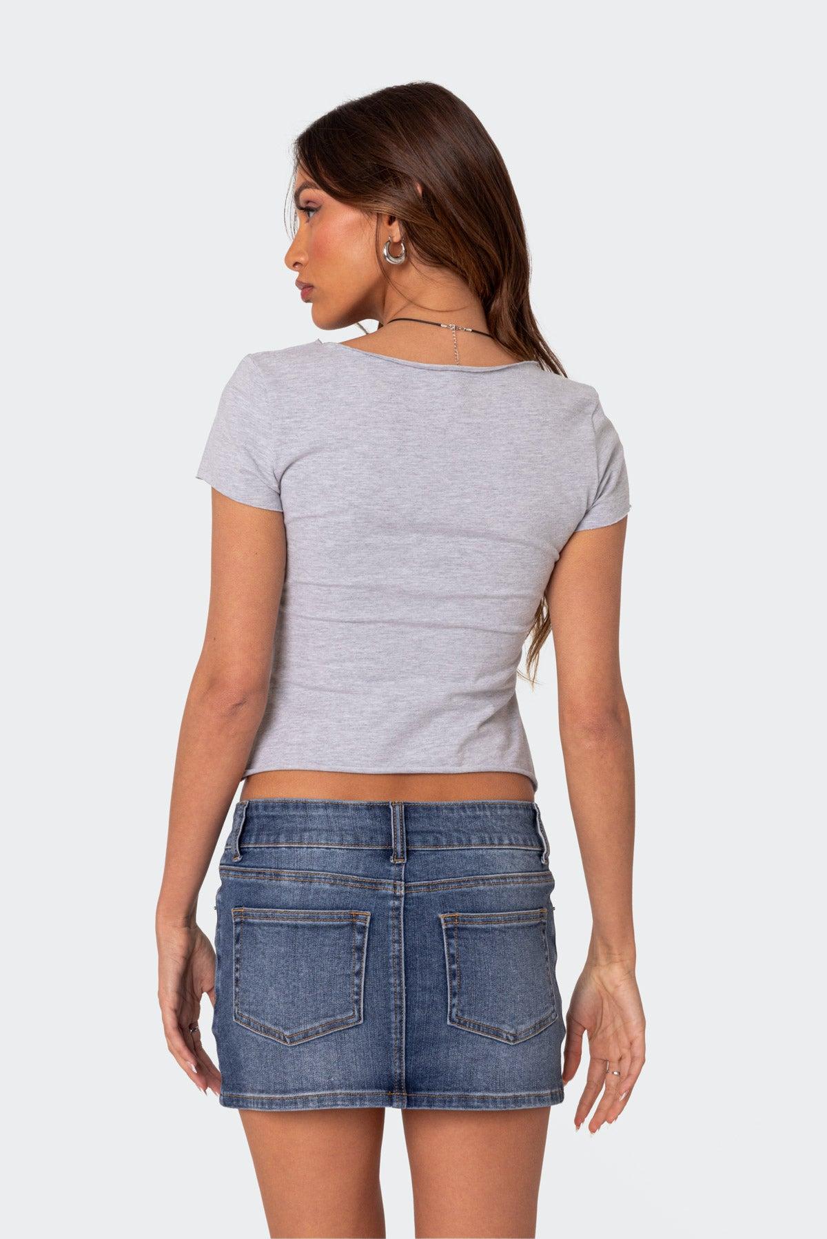 Ava V Neck Ruched Top Product Image