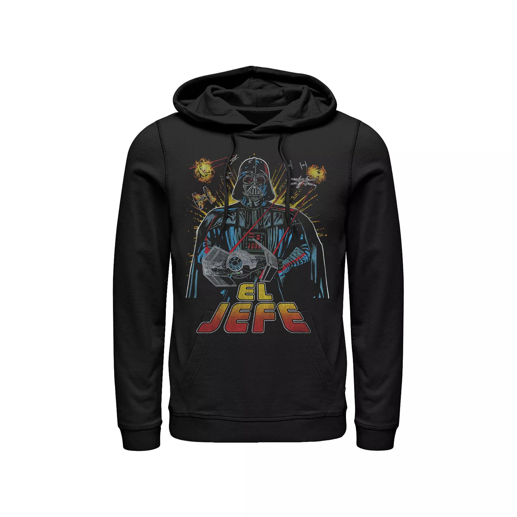 Men's Star Wars Darth Vader El Jefe Comic Style Portrait Hoodie,  Product Image