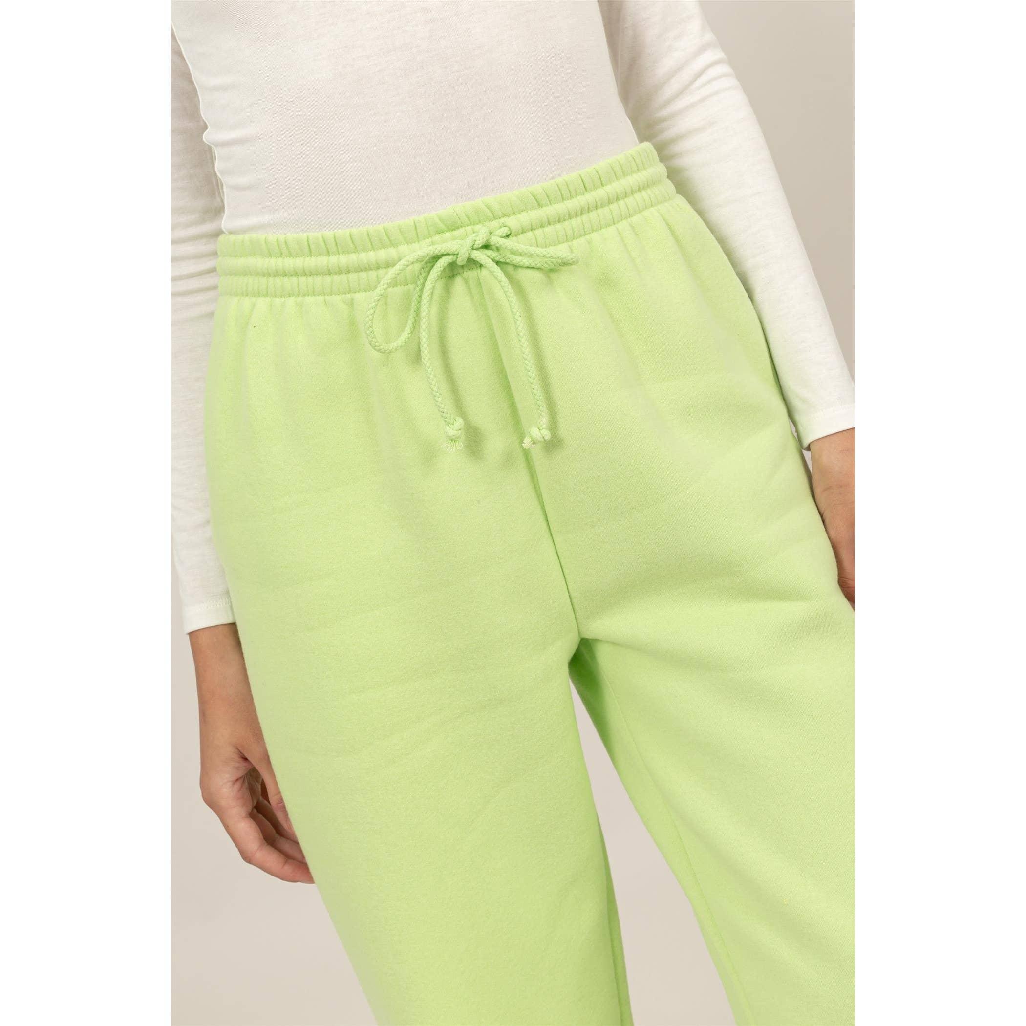 Lime French Terry Joggers Product Image