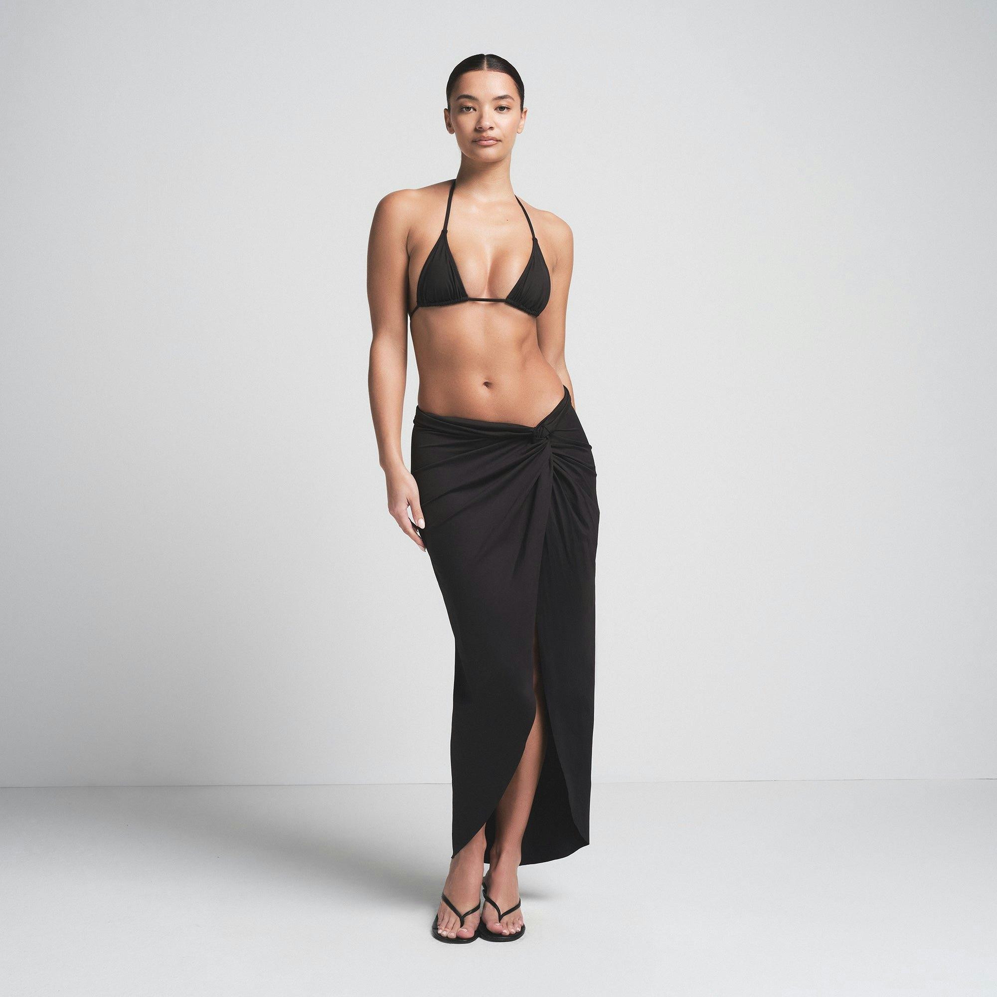 SIGNATURE SWIM SARONG SKIRT | ONYX Product Image