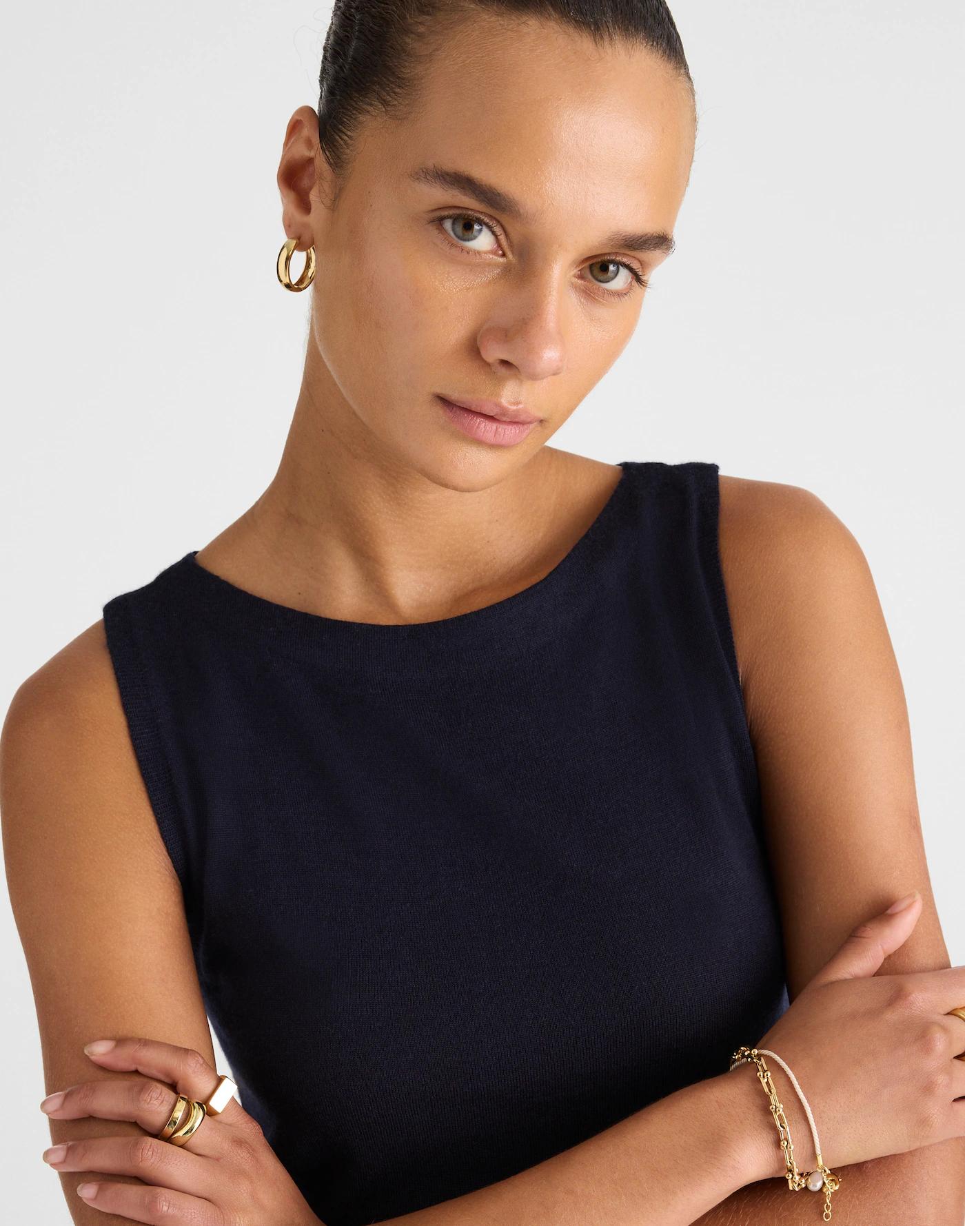 Boatneck Sleeveless Sweater Product Image