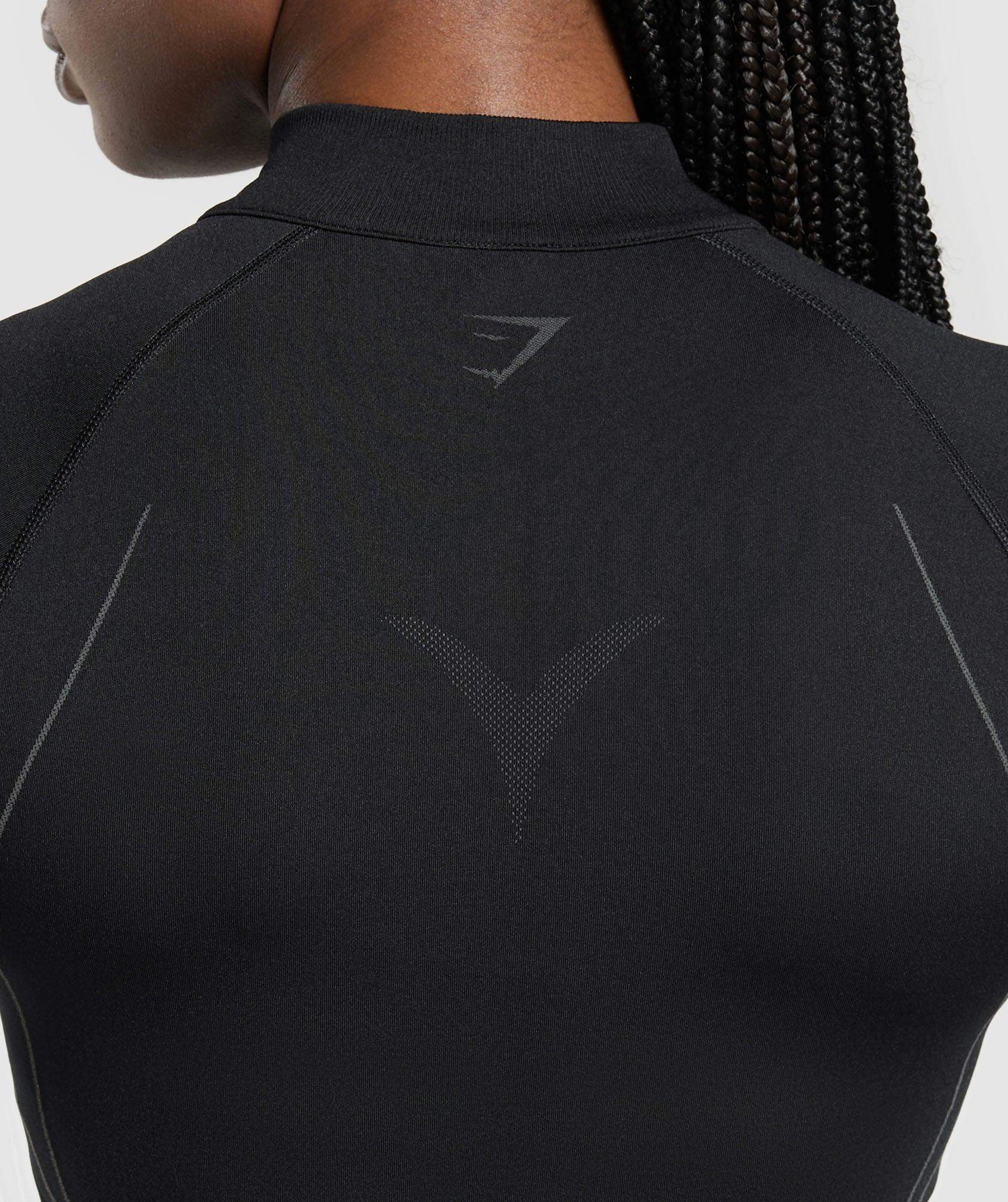 Gymshark Apex Seamless 1/4 Zip Pullover - Black/Graphite Grey Female Product Image