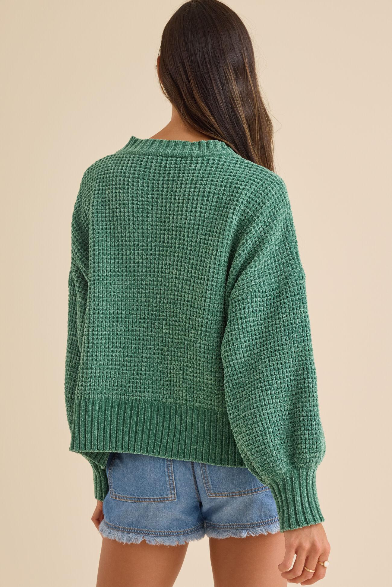 Dora Waffle-Knit Sweater Product Image