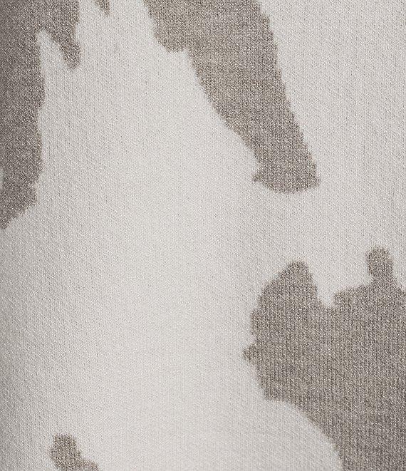 Ali Miles Jacquard Knit Abstract Stripe Split Cowl Zipper Neck Long Sleeve Pop-Over Sweater Product Image