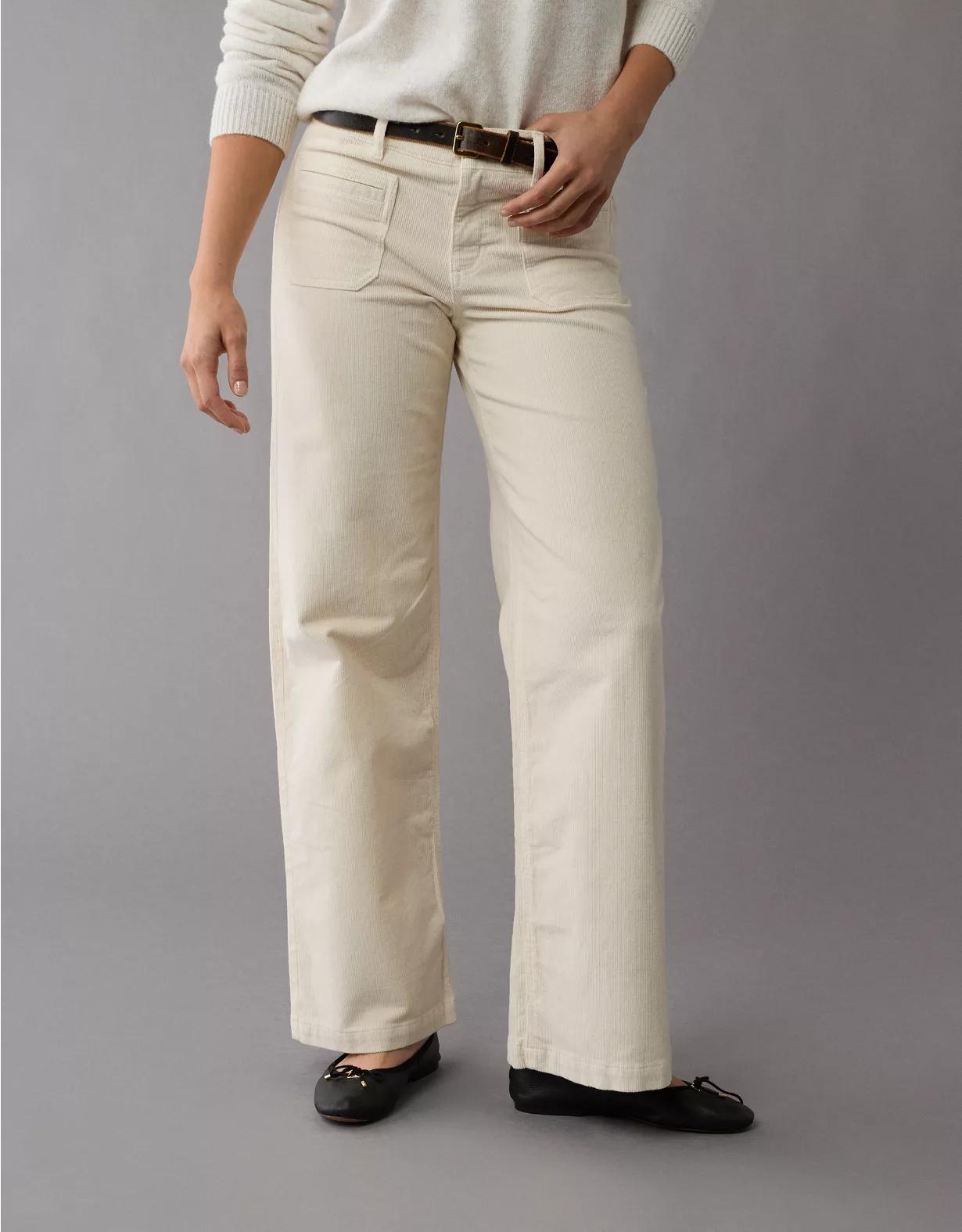 AE Stretch Corduroy Low-Rise Baggy Wide-Leg Pant Product Image