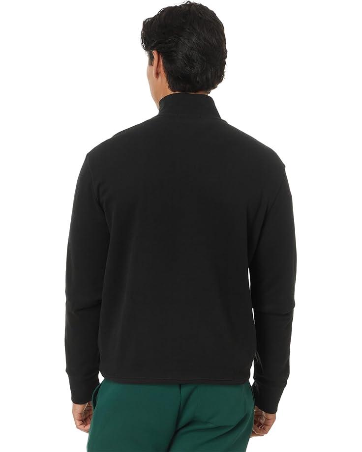 Mesh-Knit Cotton 1/4 Zip Sweater Product Image