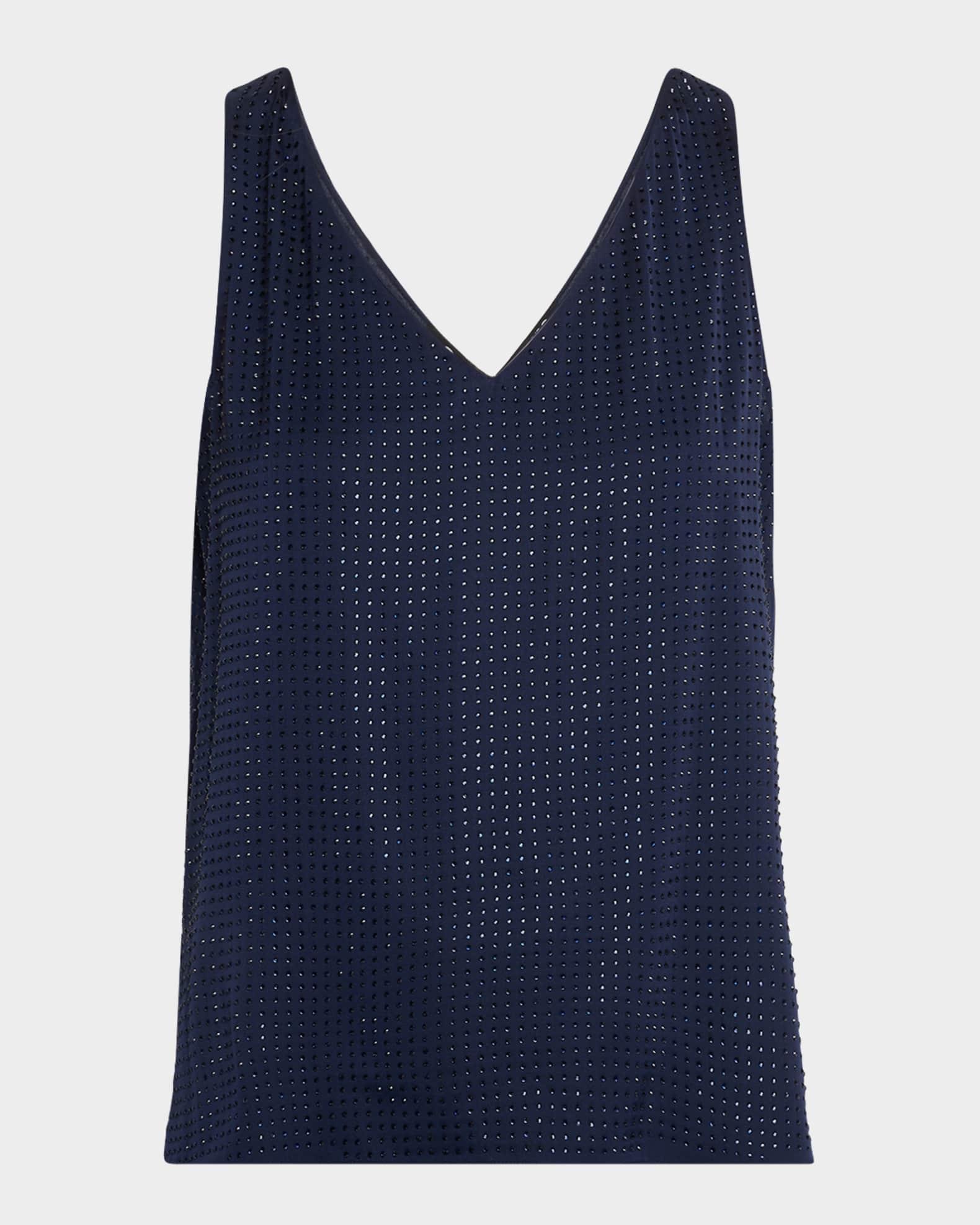 Sleeveless Rhinestone Blouse Product Image