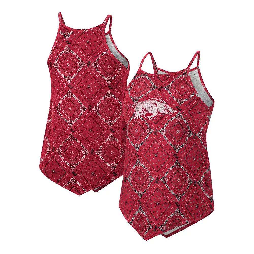 Women's Colosseum x Wrangler Cardinal Arkansas Razorbacks Bandana Tank Top, Size: Large, Red Product Image