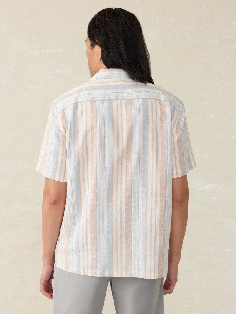 Short-Sleeve Breeze Camp Shirt - Golden Beach Stripe Product Image