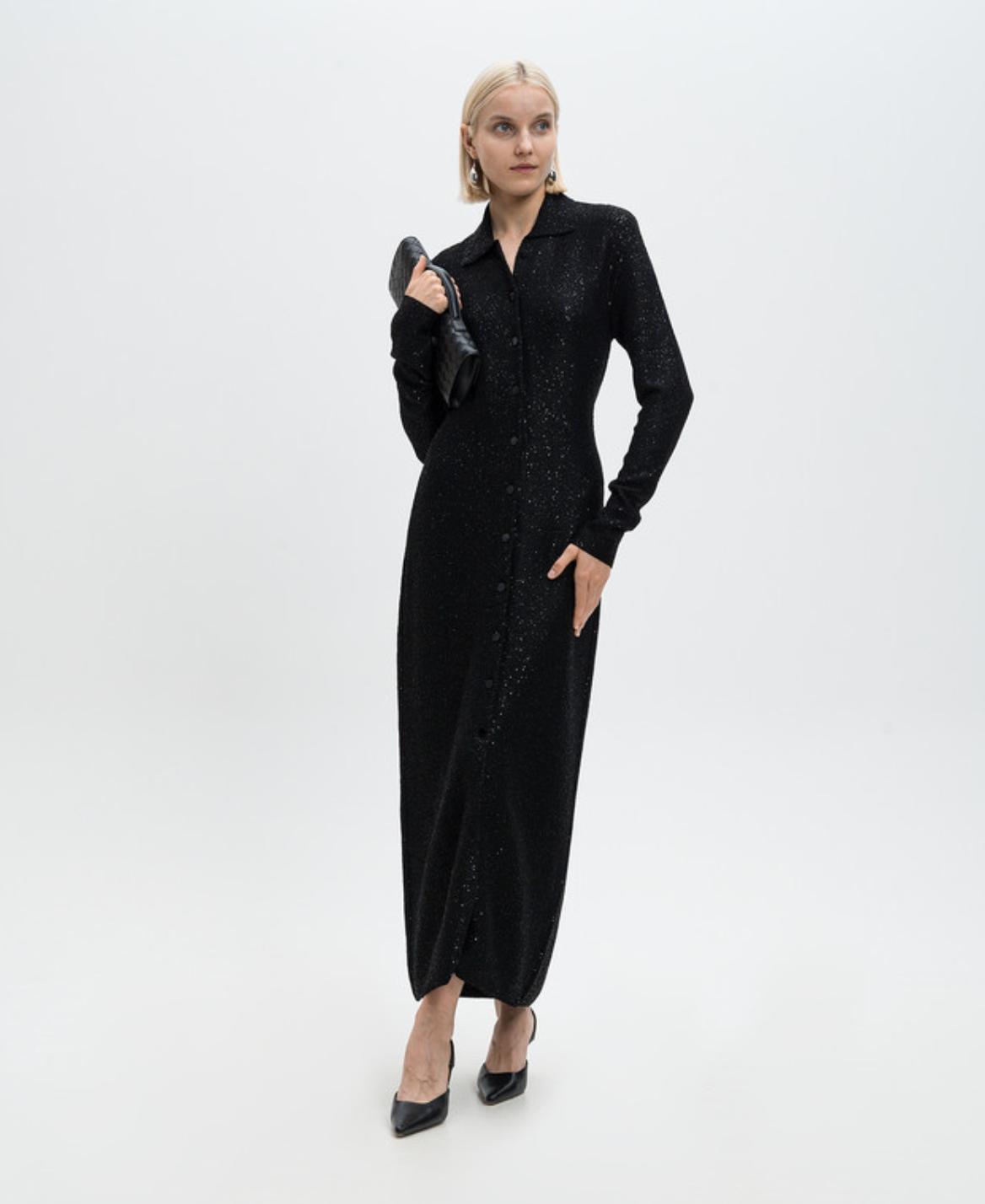 Philosophy di Lorenzo Serafini Seqinned Shirt Maxi Dress Product Image