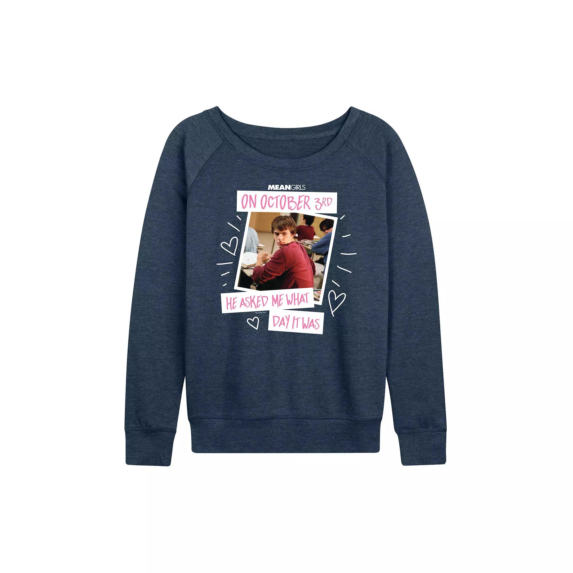 Women's Mean Girls October 3rd French Terry Long Sleeve Tee,  Product Image