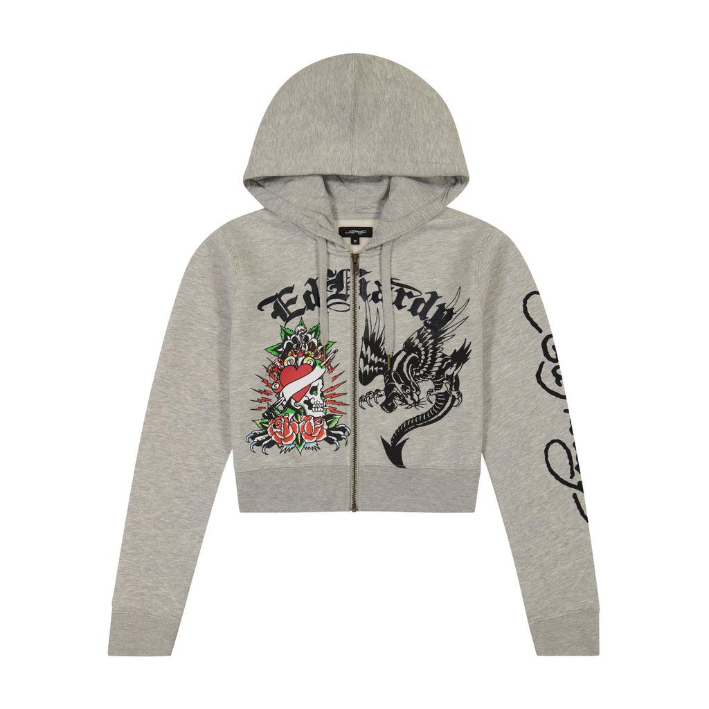 Heart Roses Zip Hoodie Product Image