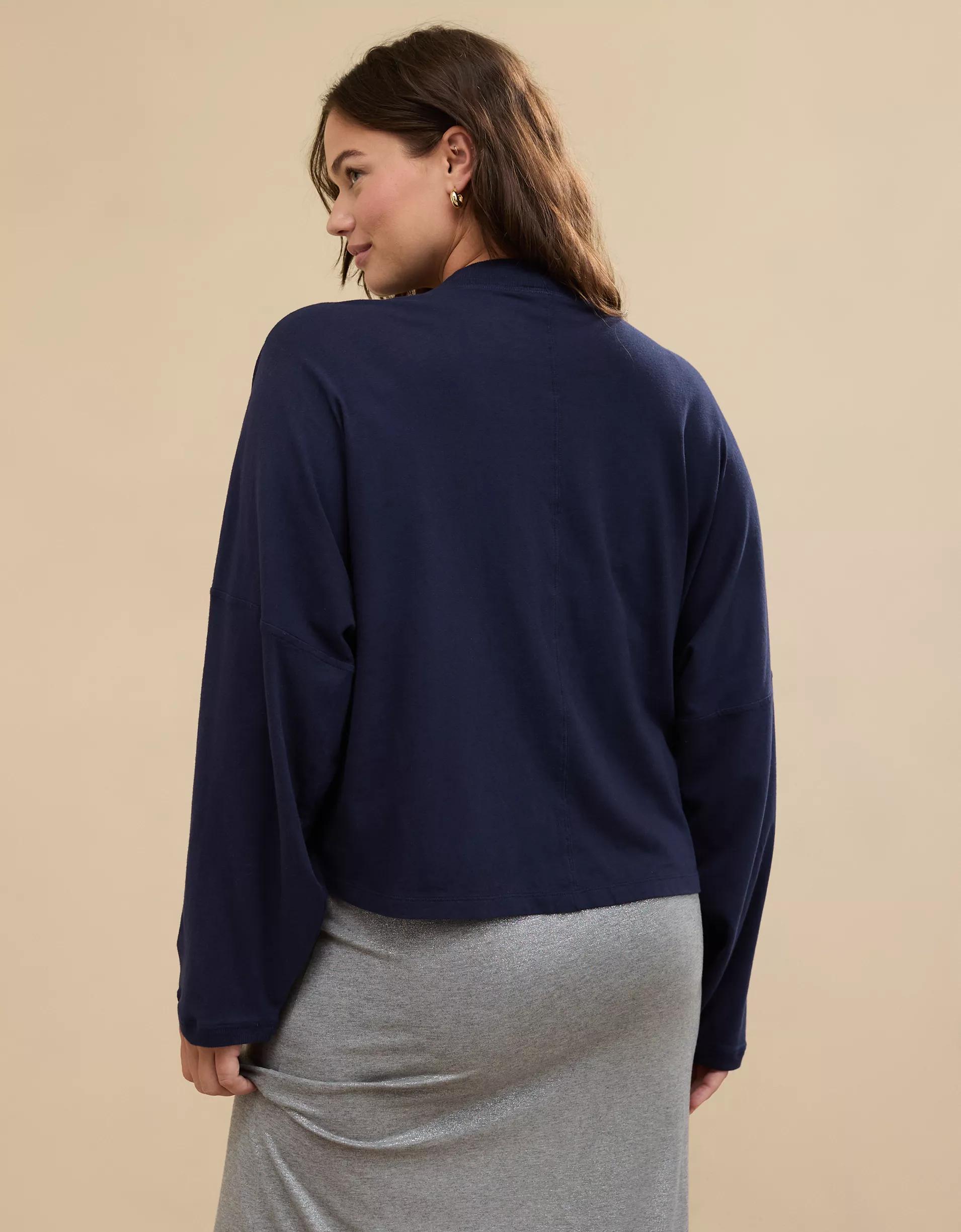 Aerie Cozy Long Sleeve Mockneck T-Shirt Product Image