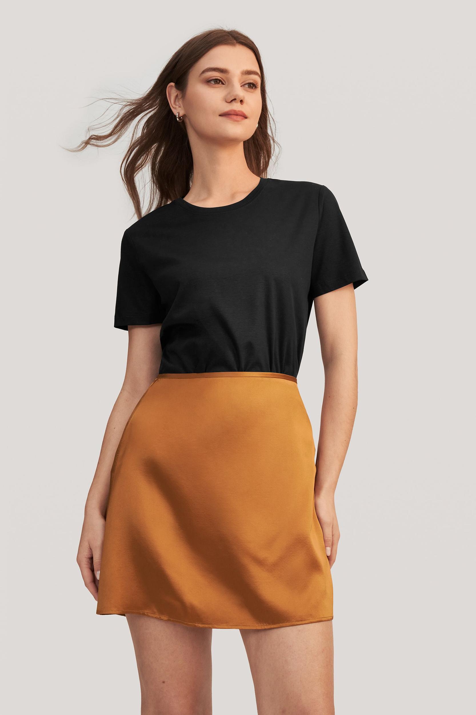 Silk A Line Mini Skirt Product Image